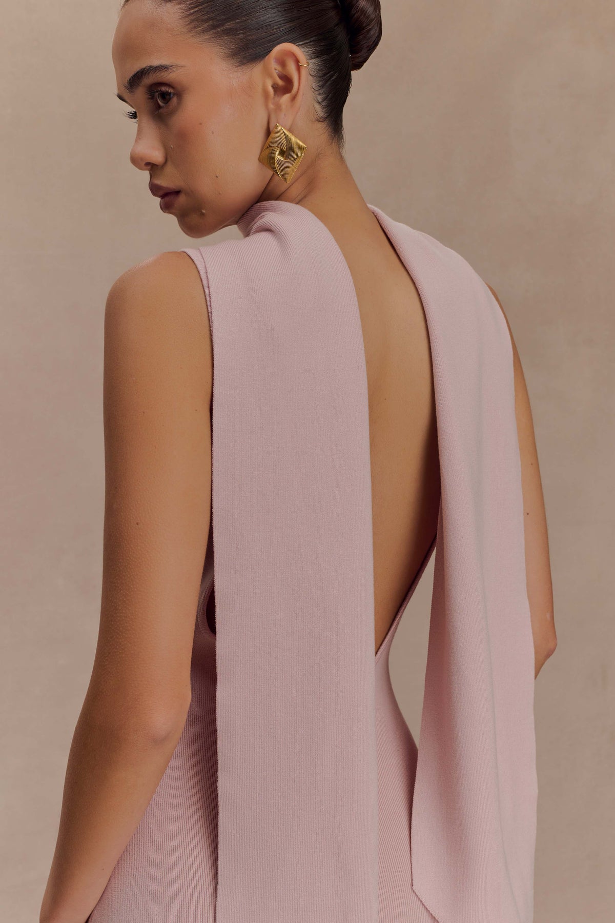 Darby Knit Scarf Maxi Dress - Pale Pink #7