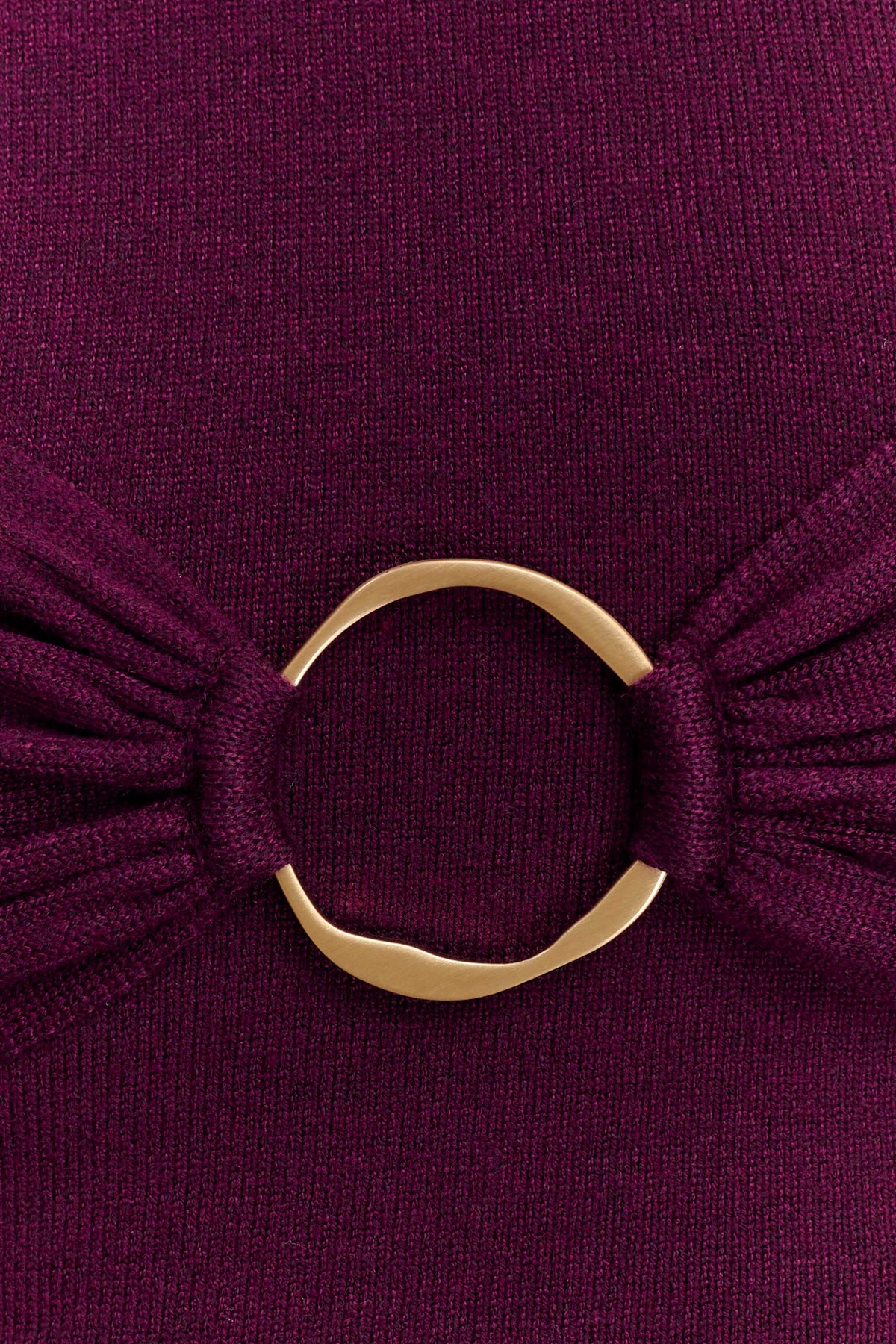 Azariah Long Sleeve Knit Midi Dress - Plum #5