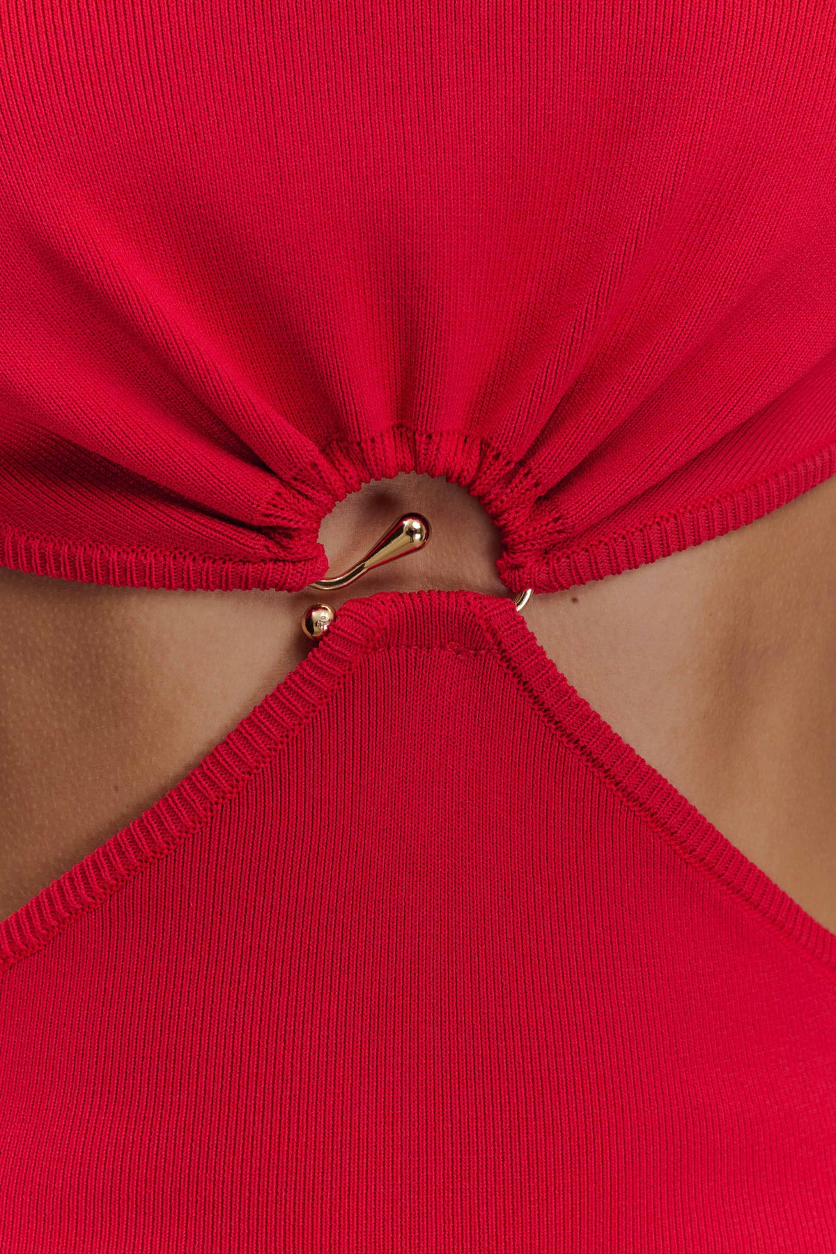 Marlowe Halter Knit Maxi Dress - Red #7
