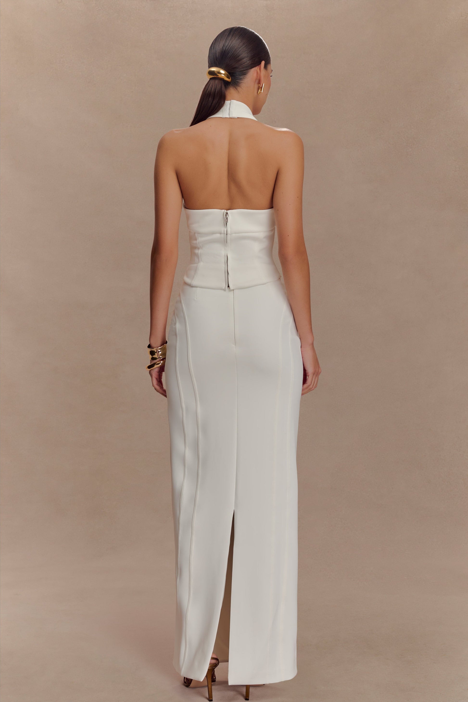 Meadow Corset Halter Top - White #5