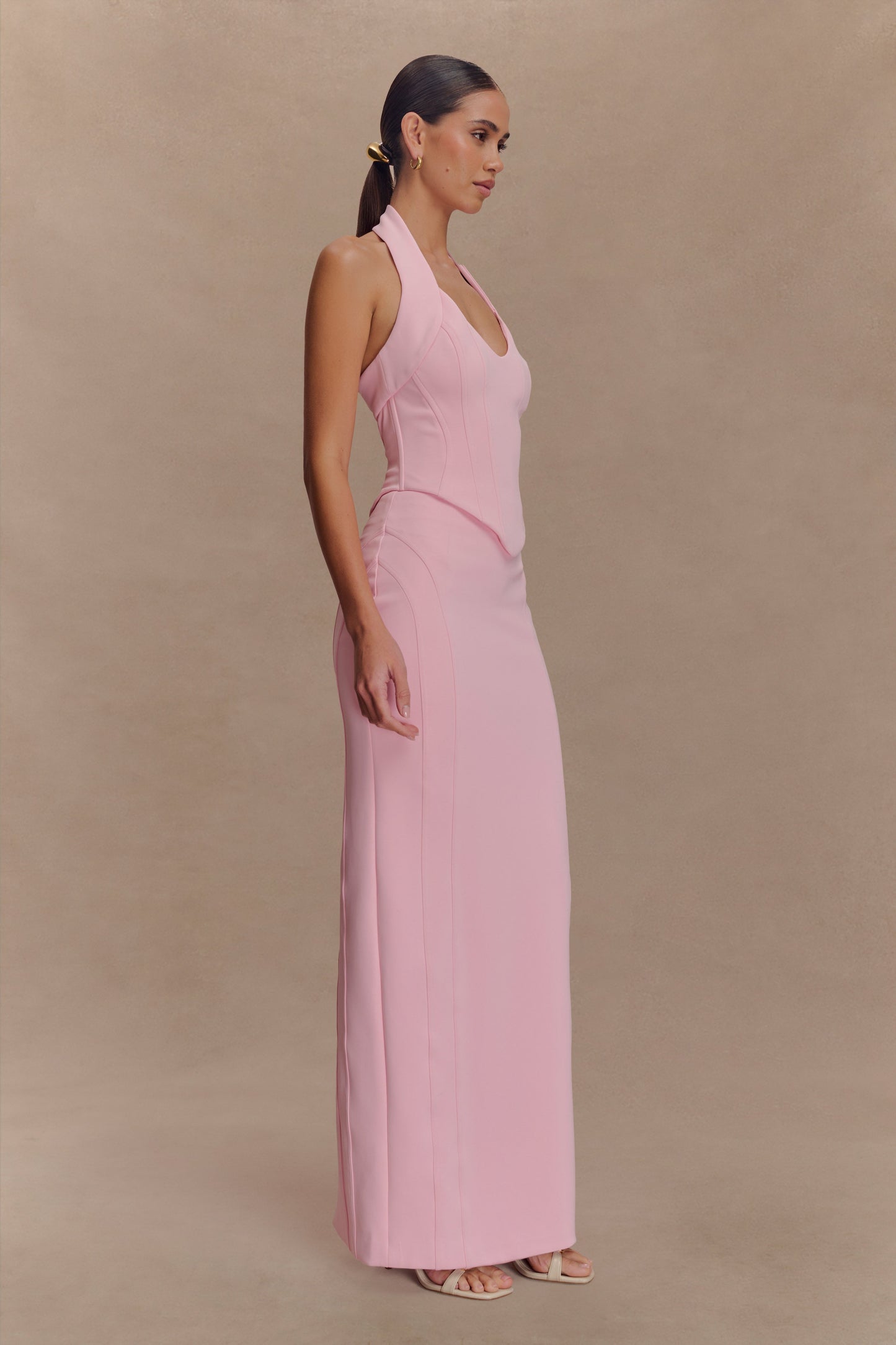 Meadow Corset Halter Top - Candy Pink