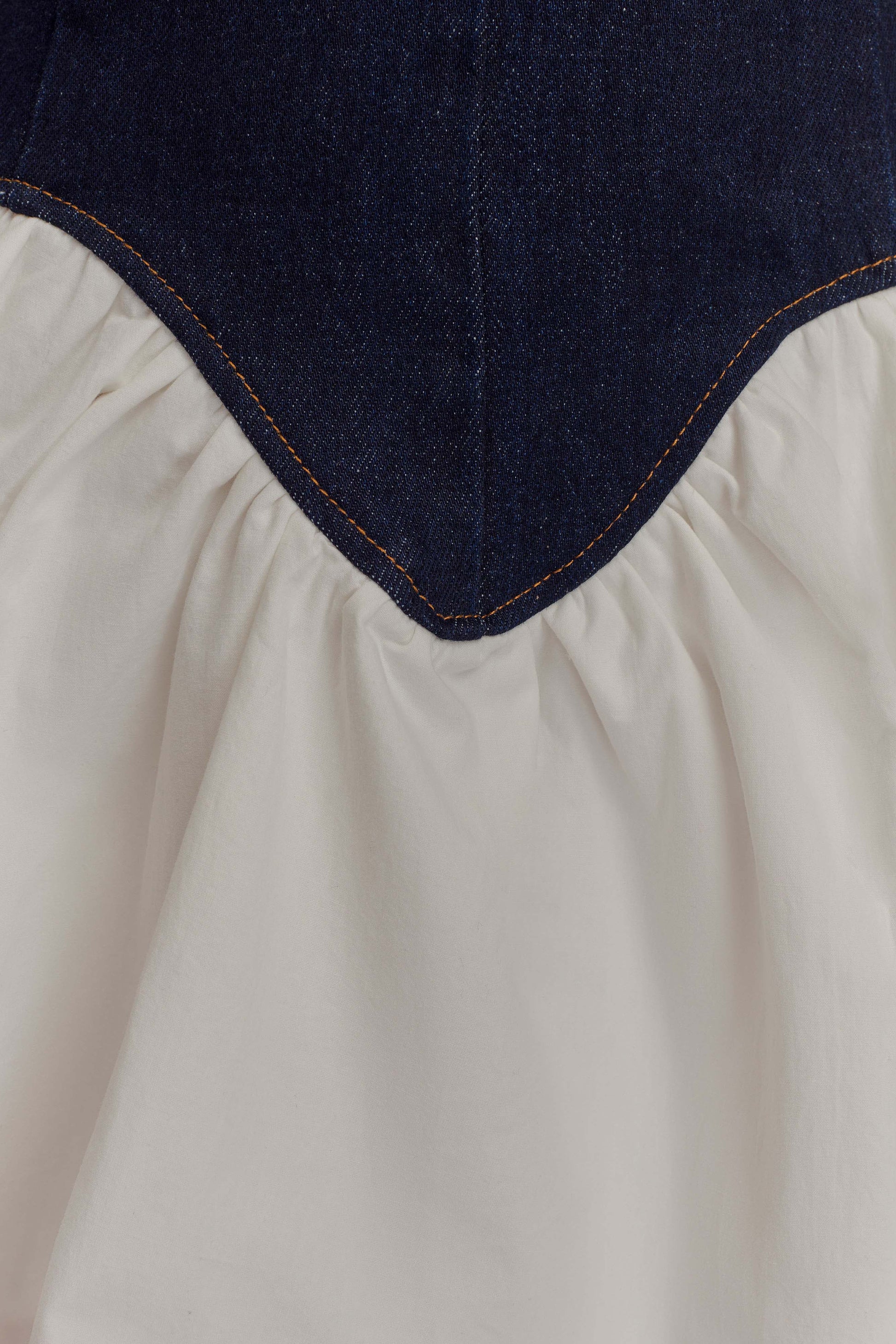Merlyn Denim Cotton Mini Dress - Indigo Blue #7