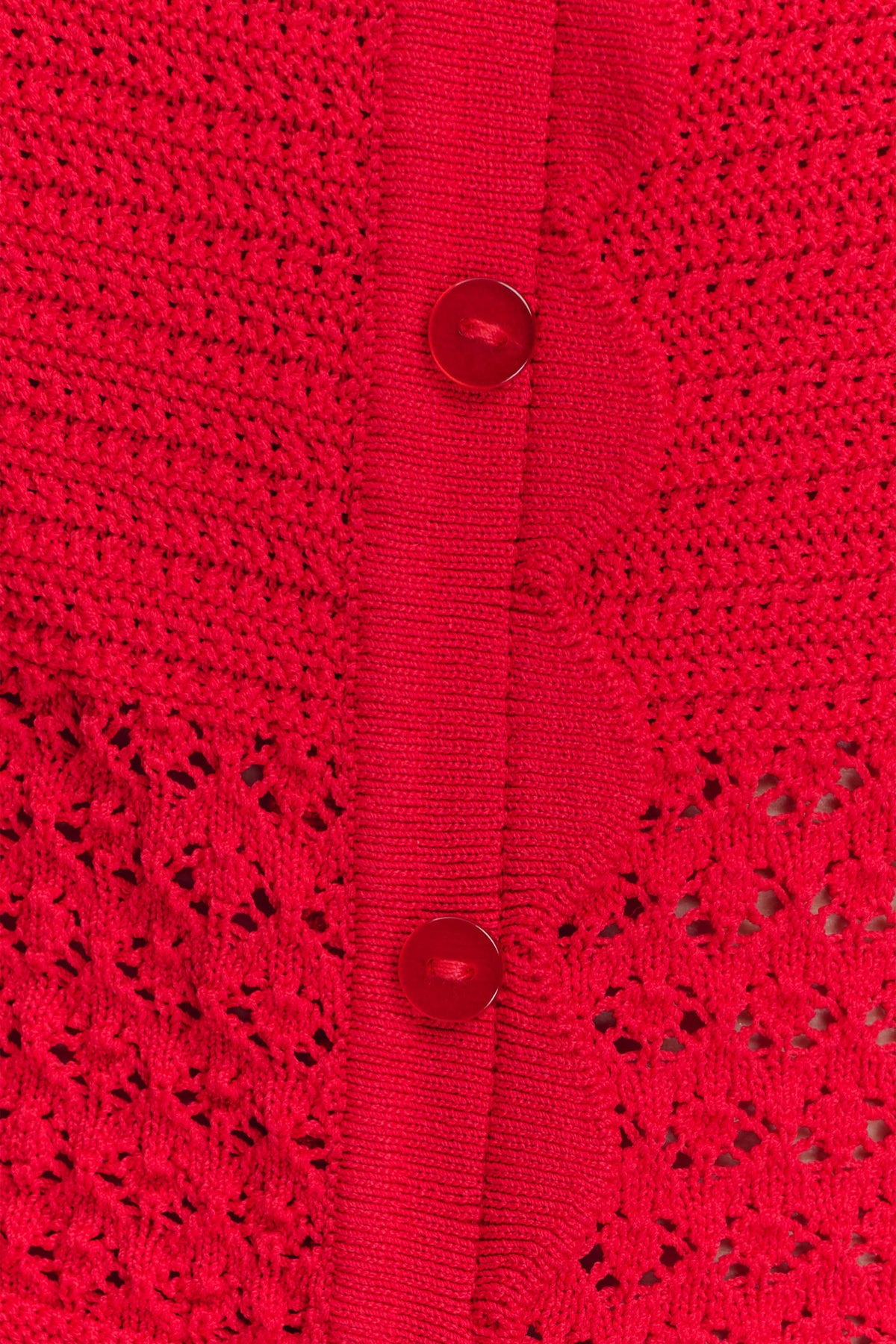 Madeline Scallop Knit Top - Red #7