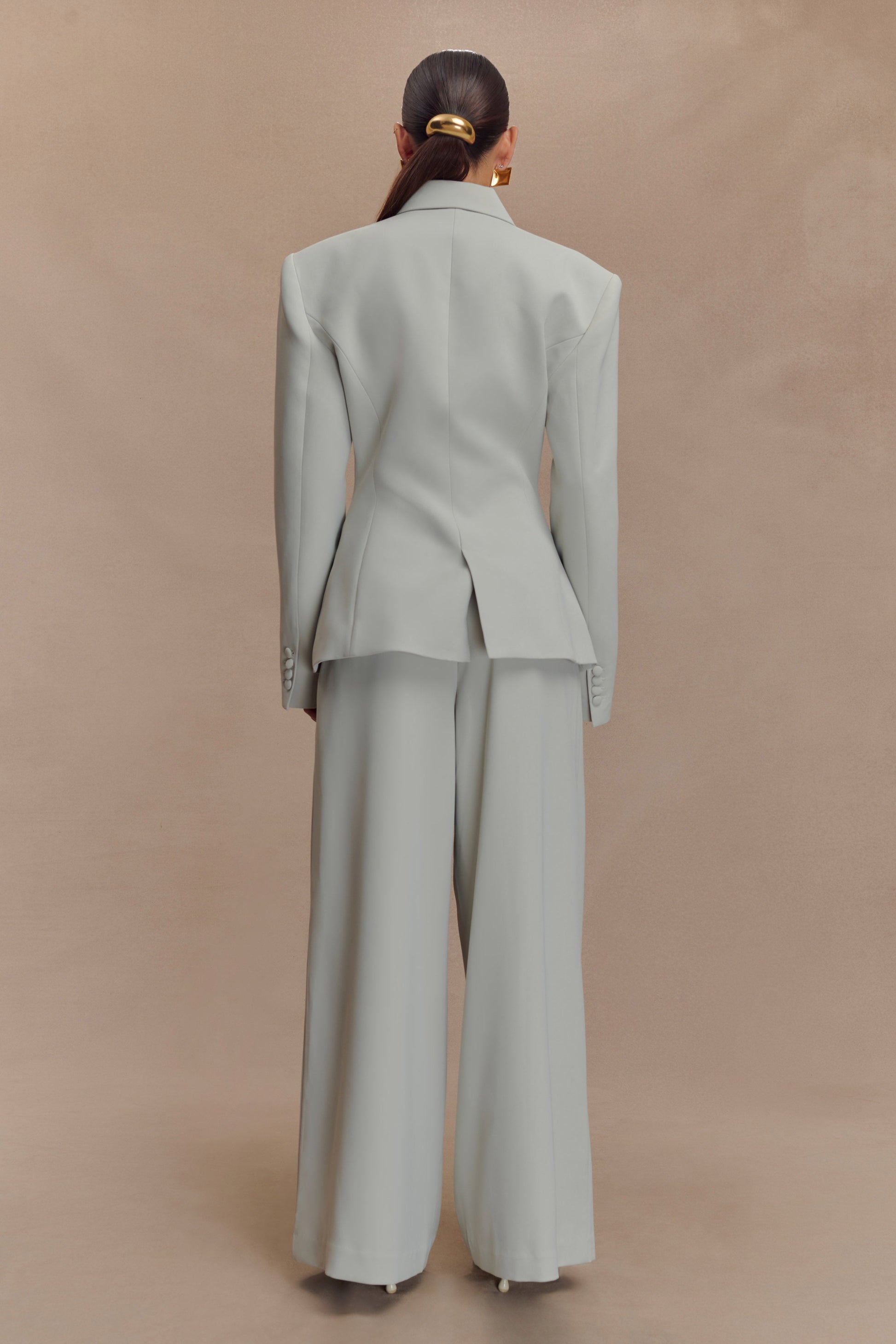 Jameson Cinched Suiting Blazer - Light Sage #2