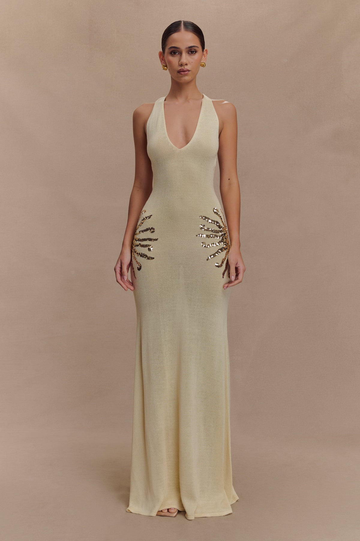 Ellington Knit Maxi Dress With Sequin - Ivory #5