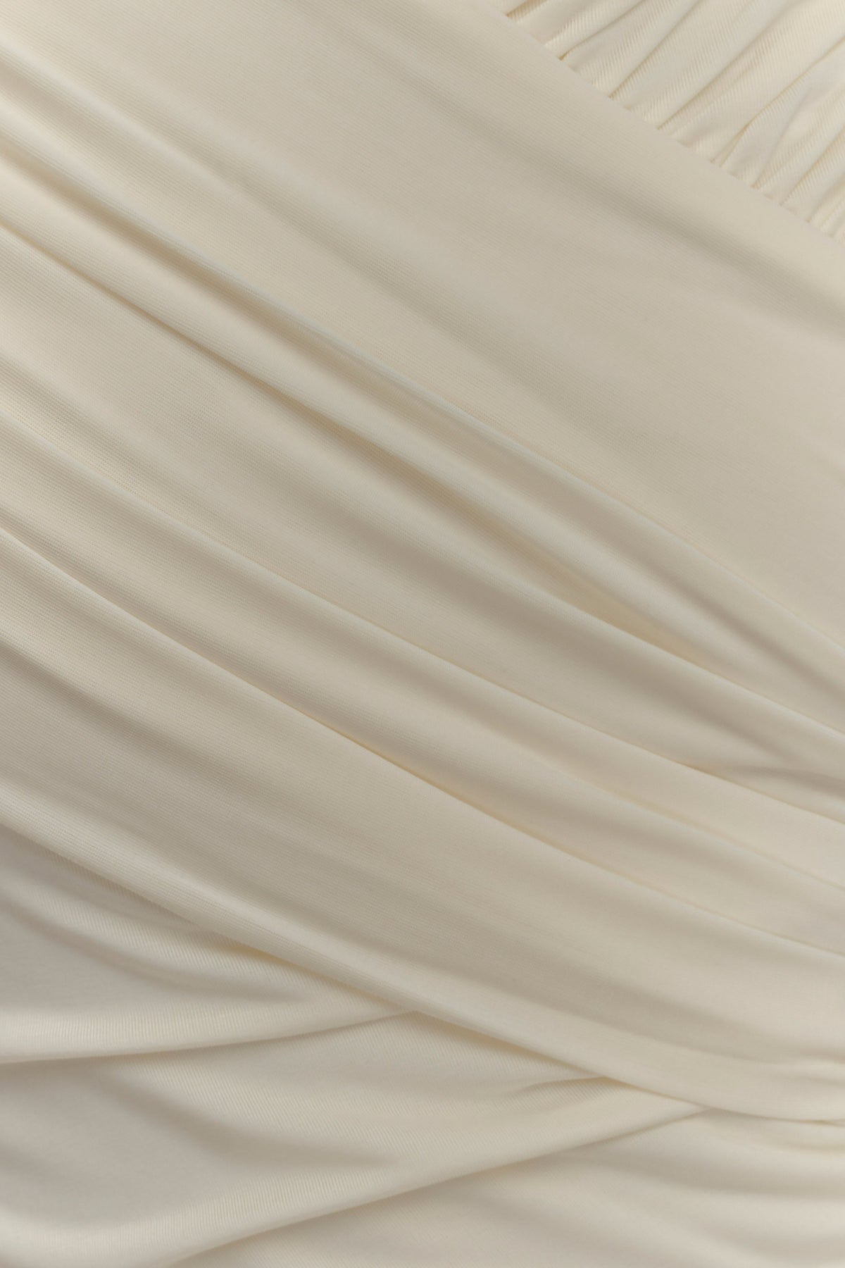 Therese Off Shoulder Ruched Maxi Dress - Ivory
