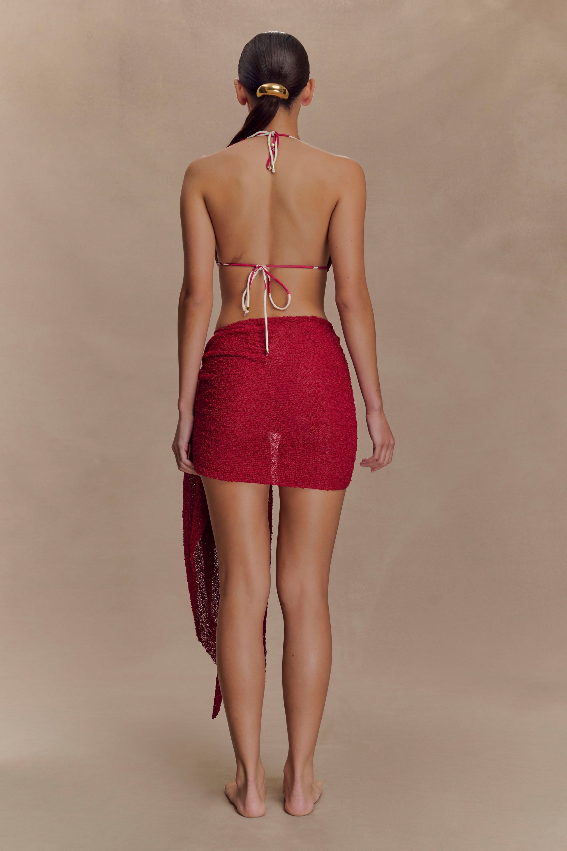 Sammy Boucle Knit Cover Up - Dragonfruit #2