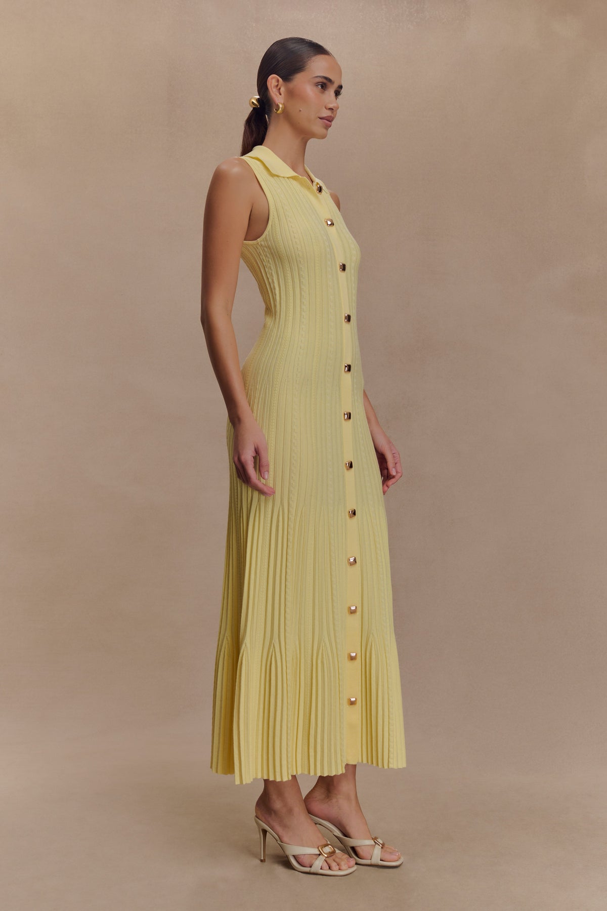 Margie Sleeveless Knit Midi Dress - Lemon #4