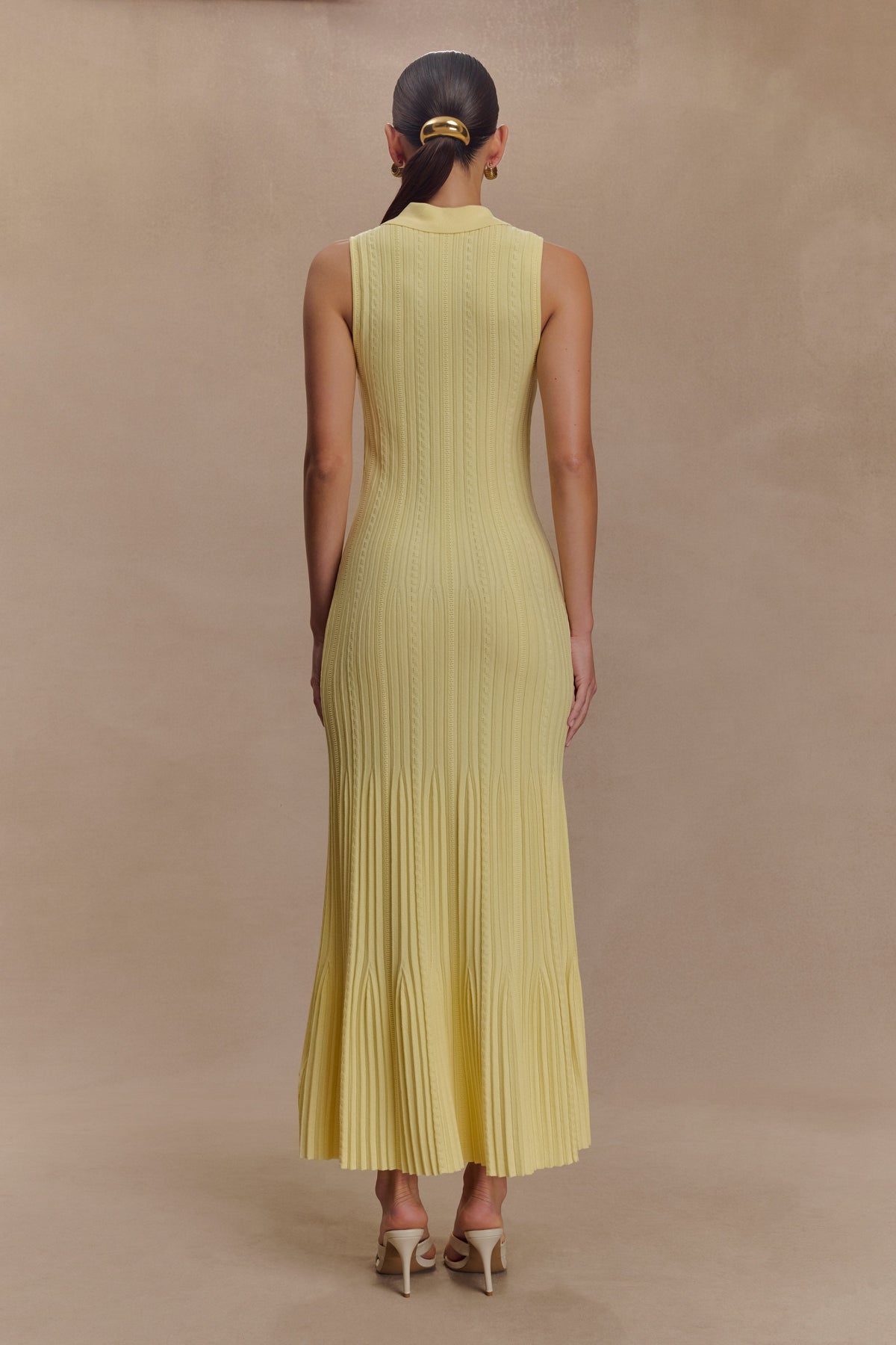 Margie Sleeveless Knit Midi Dress - Lemon #2