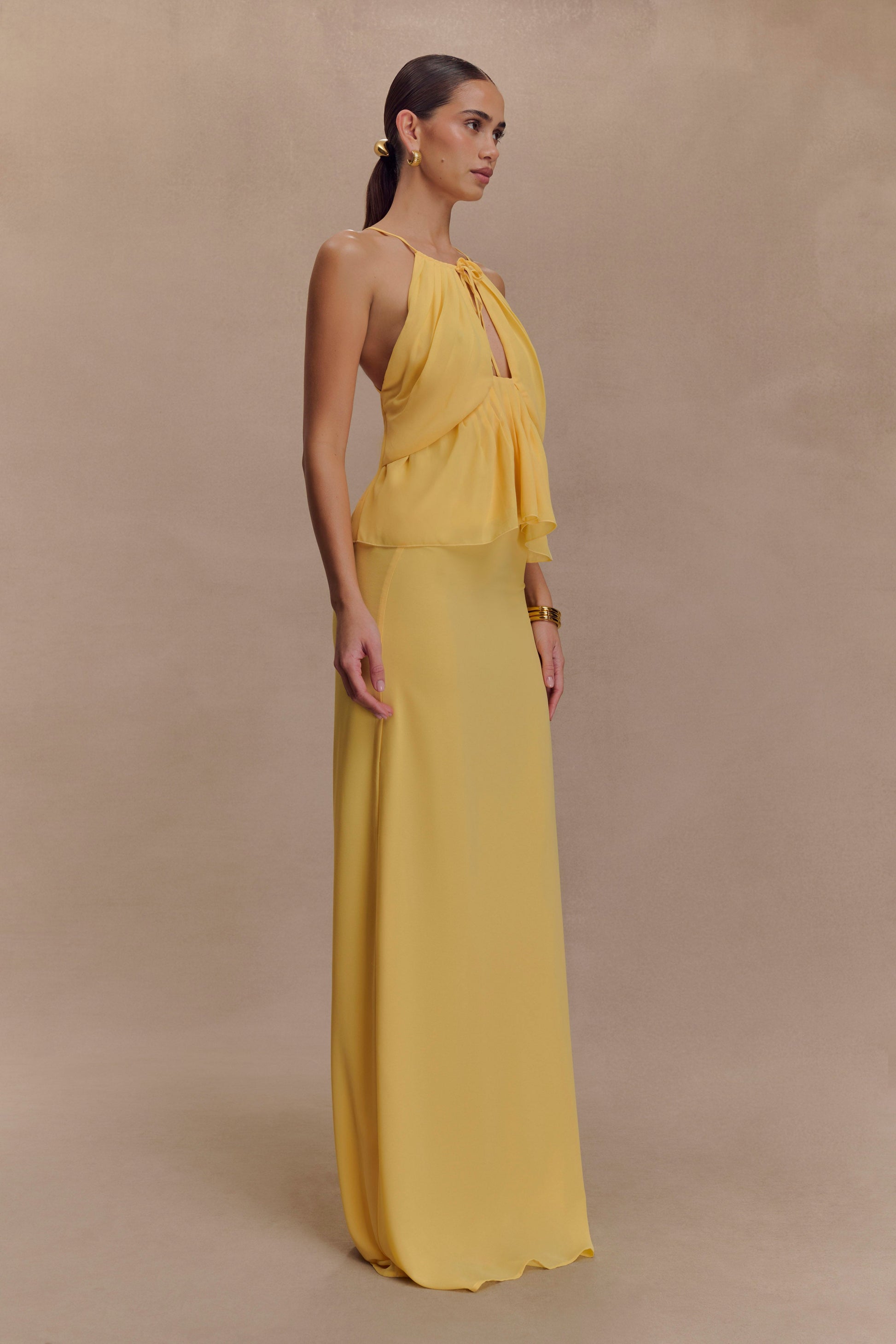 Korra Chiffon Halter Top - Butterscotch #6
