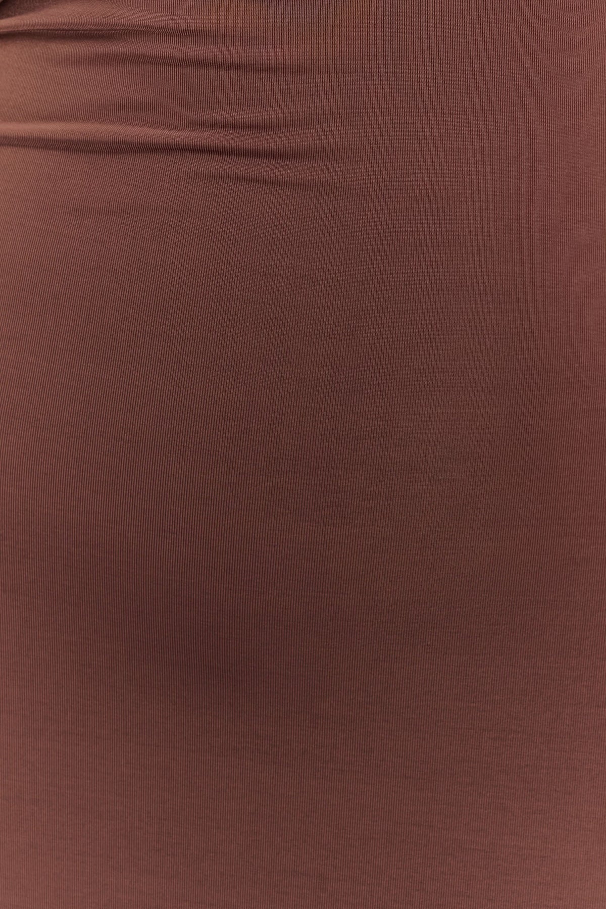 Ashford Asymmetrical Slinky Maxi Dress - Chocolate