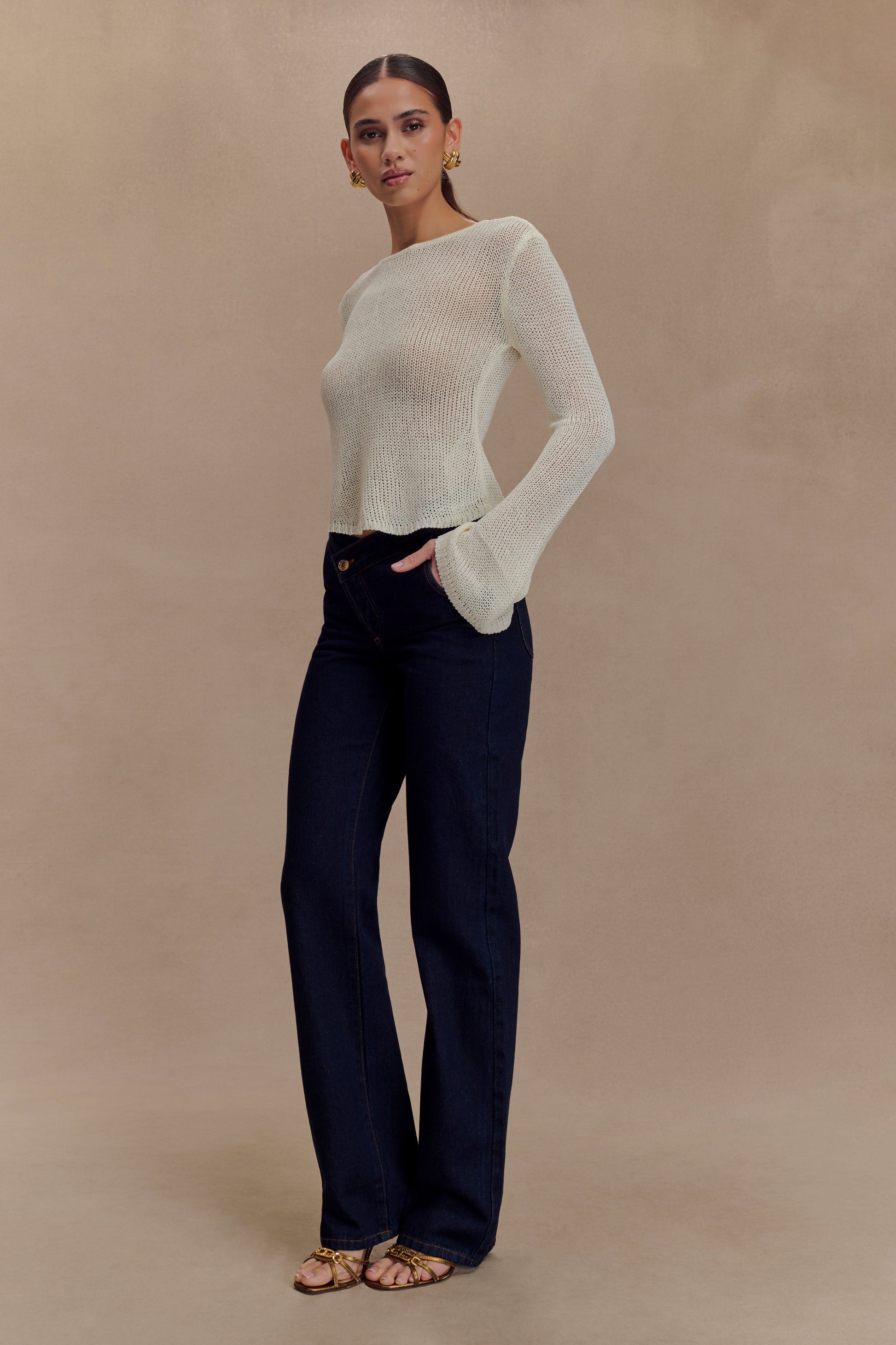 Remington V Front Straight Leg Jeans - Indigo Blue #3