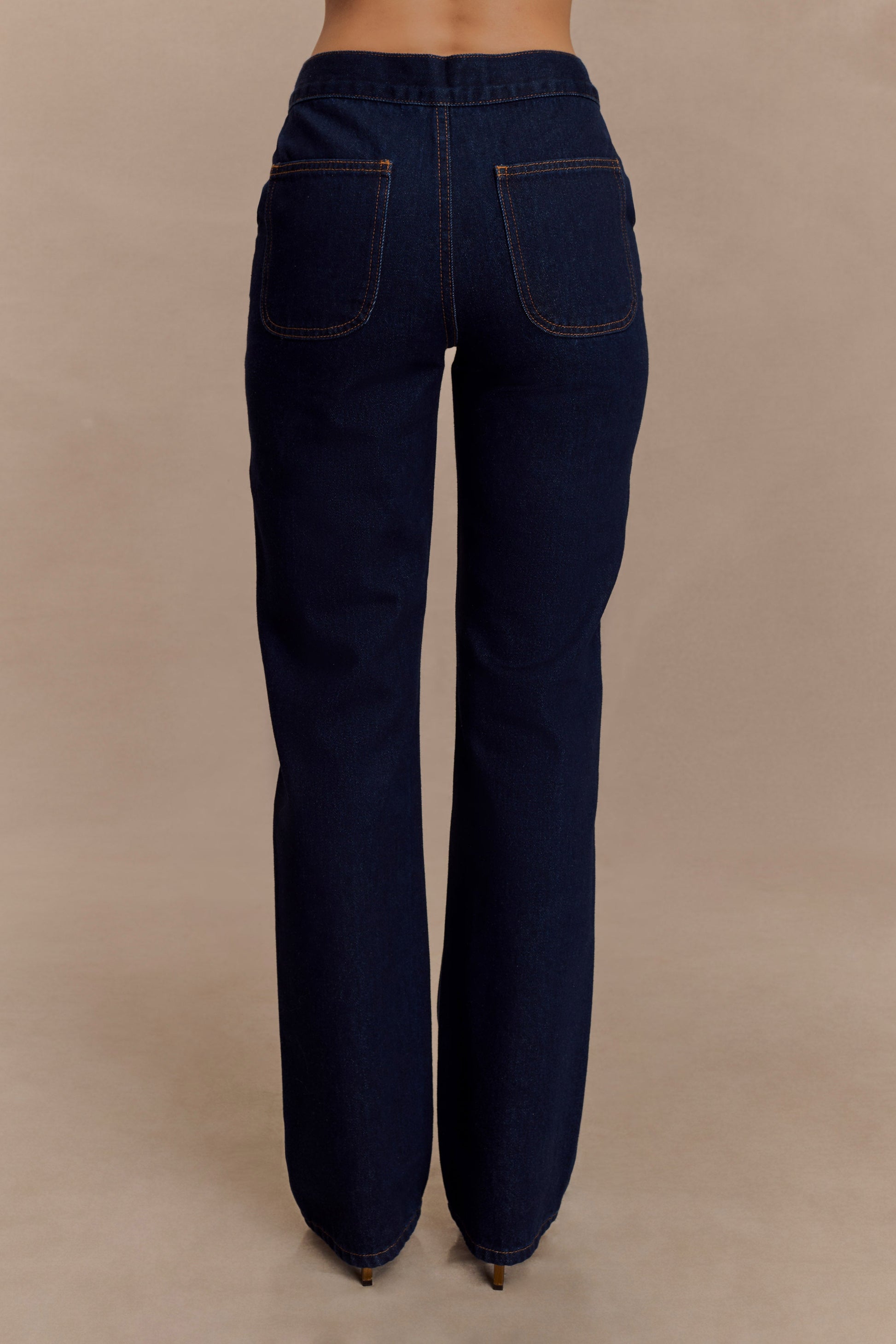 Remington V Front Straight Leg Jeans - Indigo Blue #2