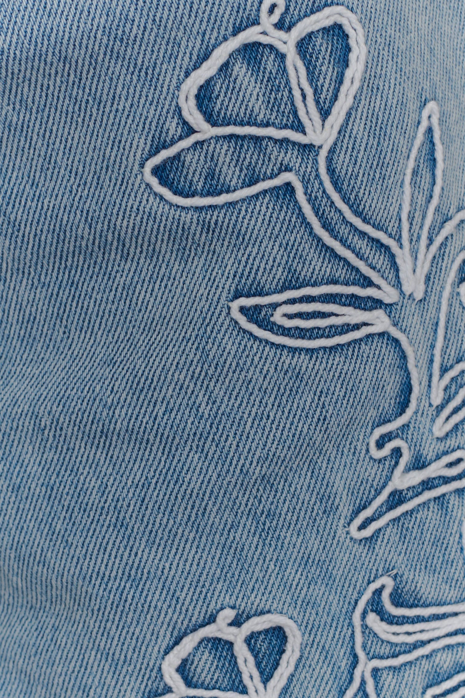 Kylee Embroidered Shorts - Mid Blue #6