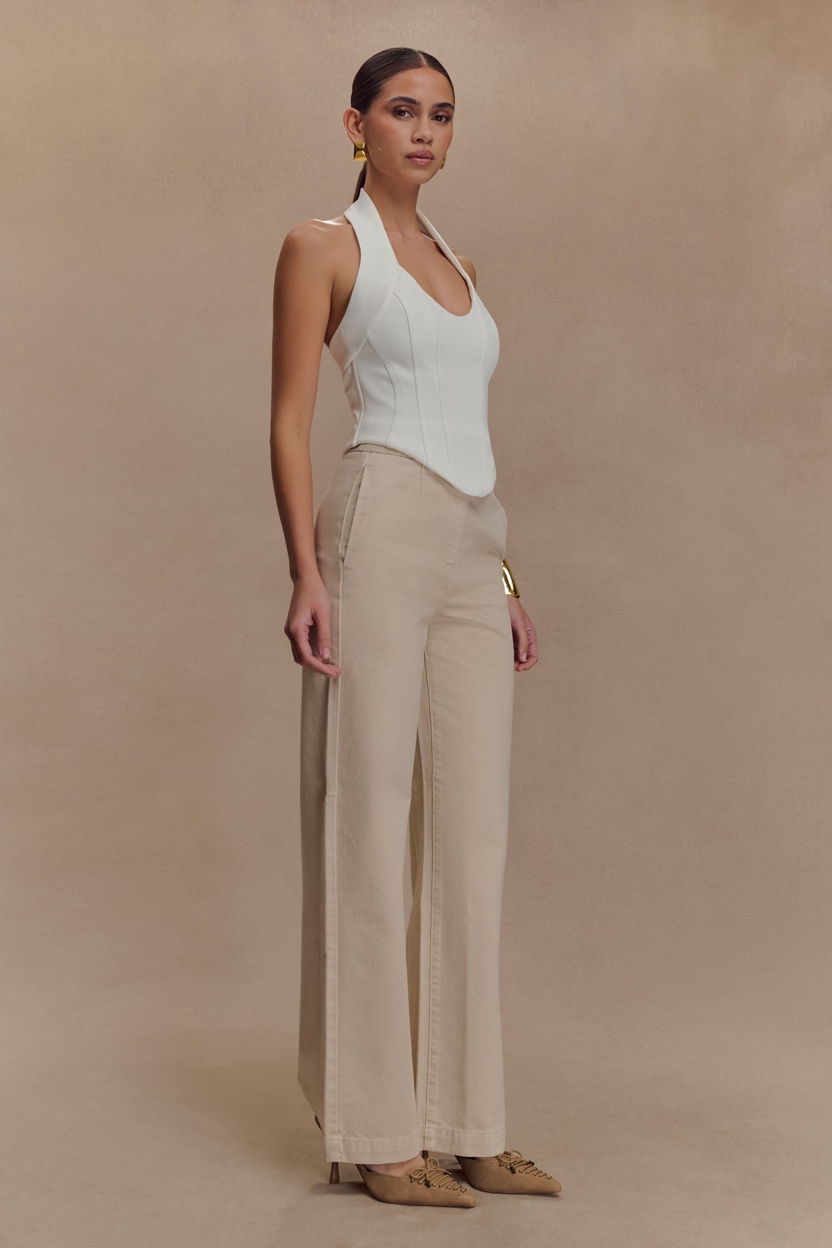 Rayne Wide Leg Denim Jeans - Stone Wash #3