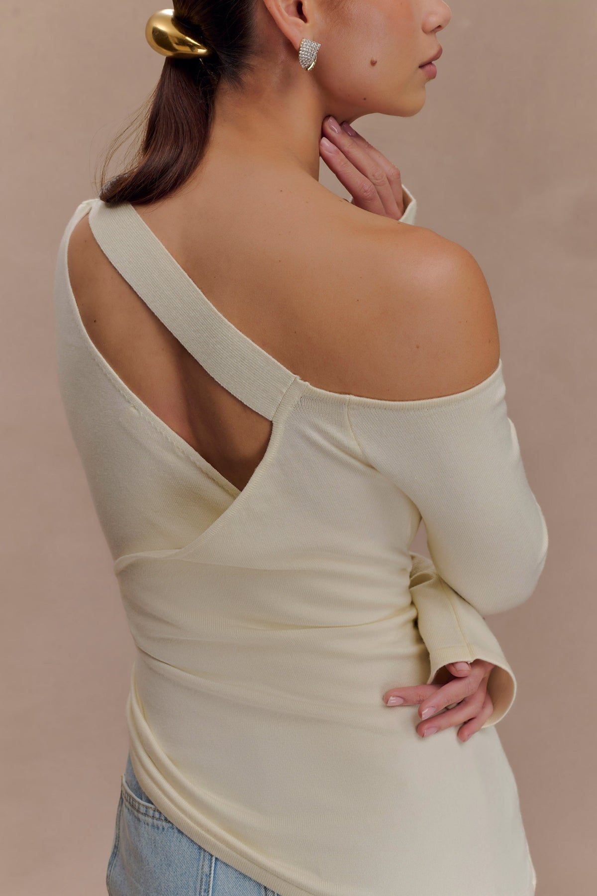 Miles Off Shoulder Knit Top - Ivory #4