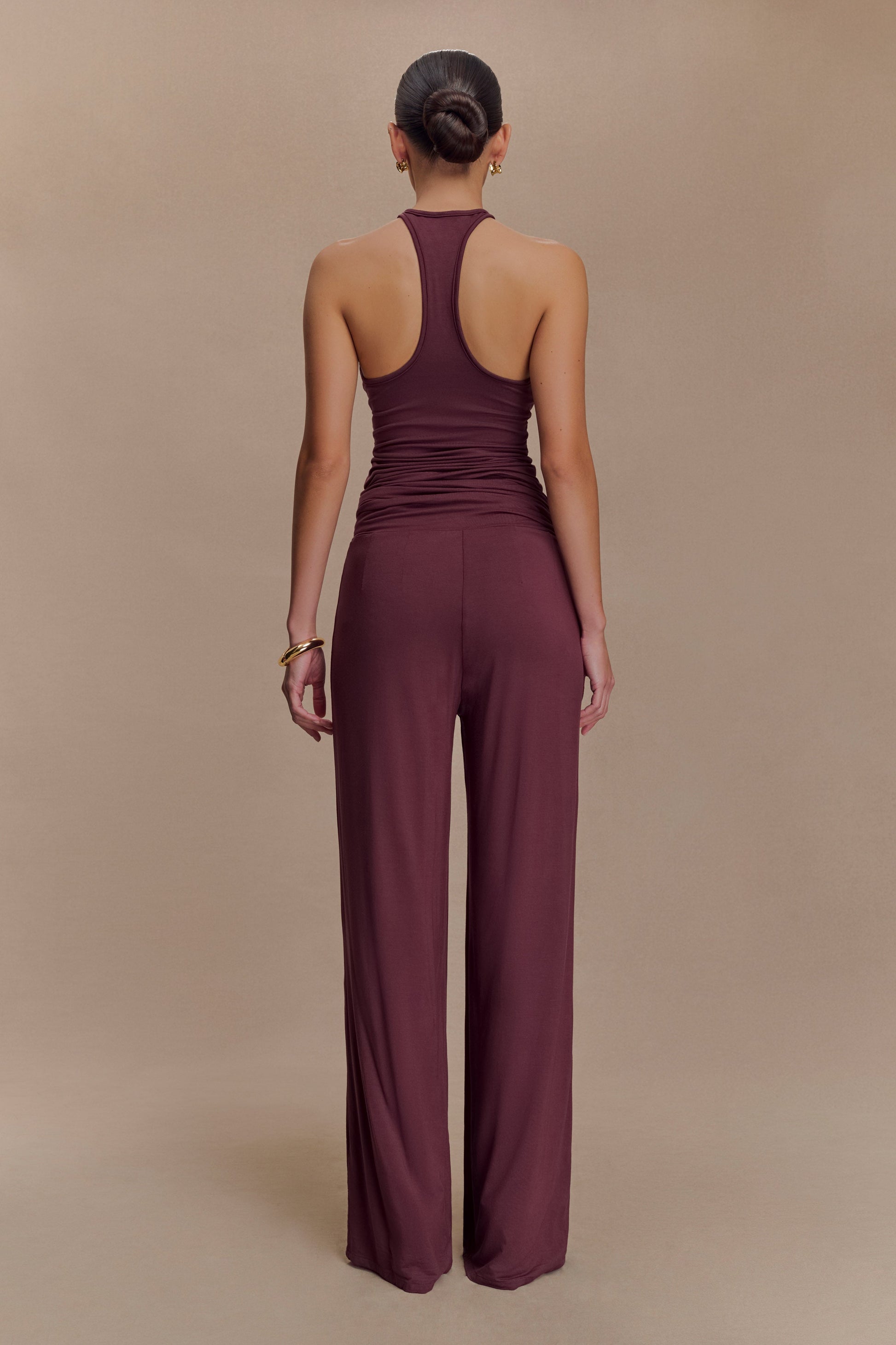Ramona Modal Straight Leg Pant - Mahogany #2