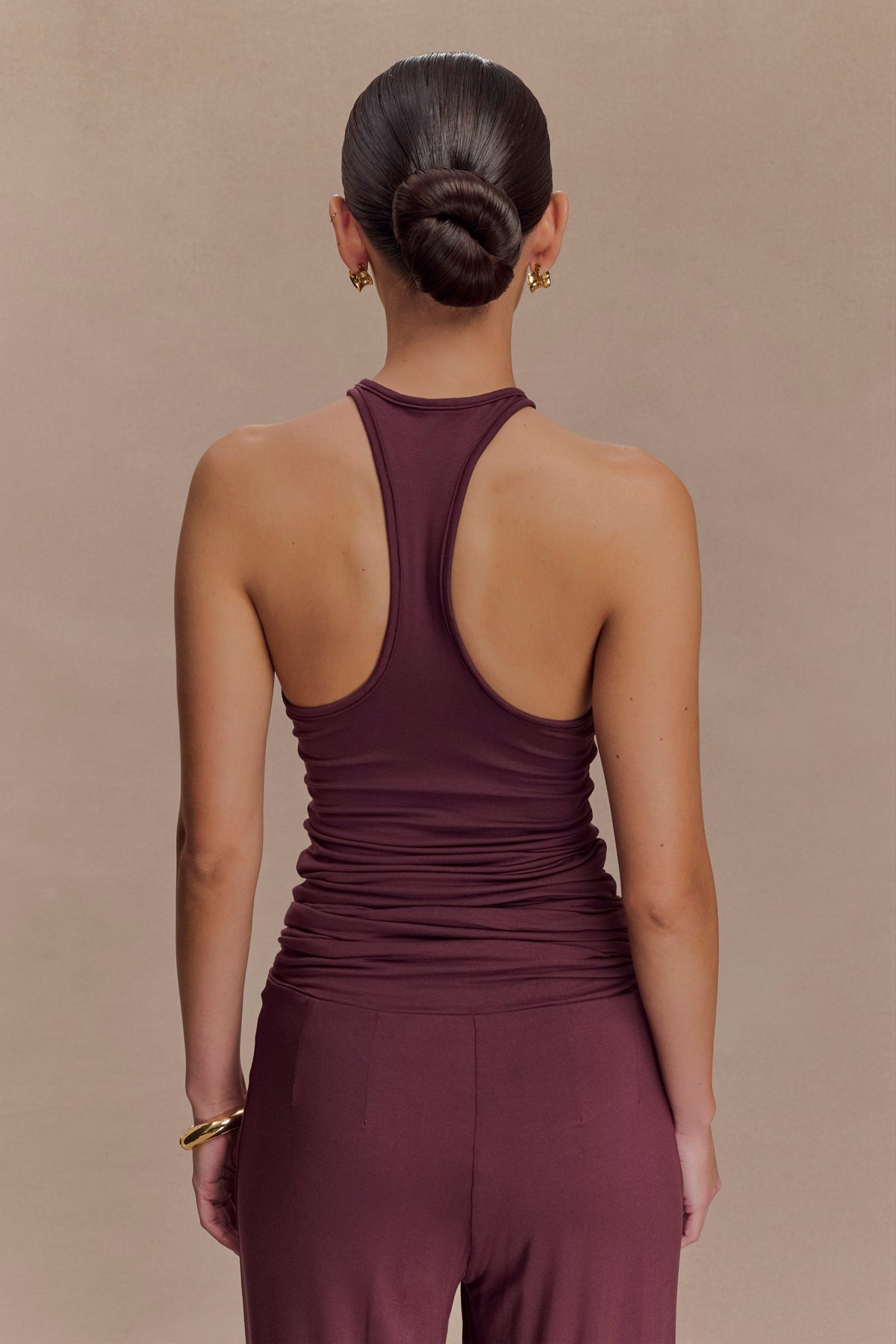 Ramona Modal Tank Top With Hardware - Mahogany #2
