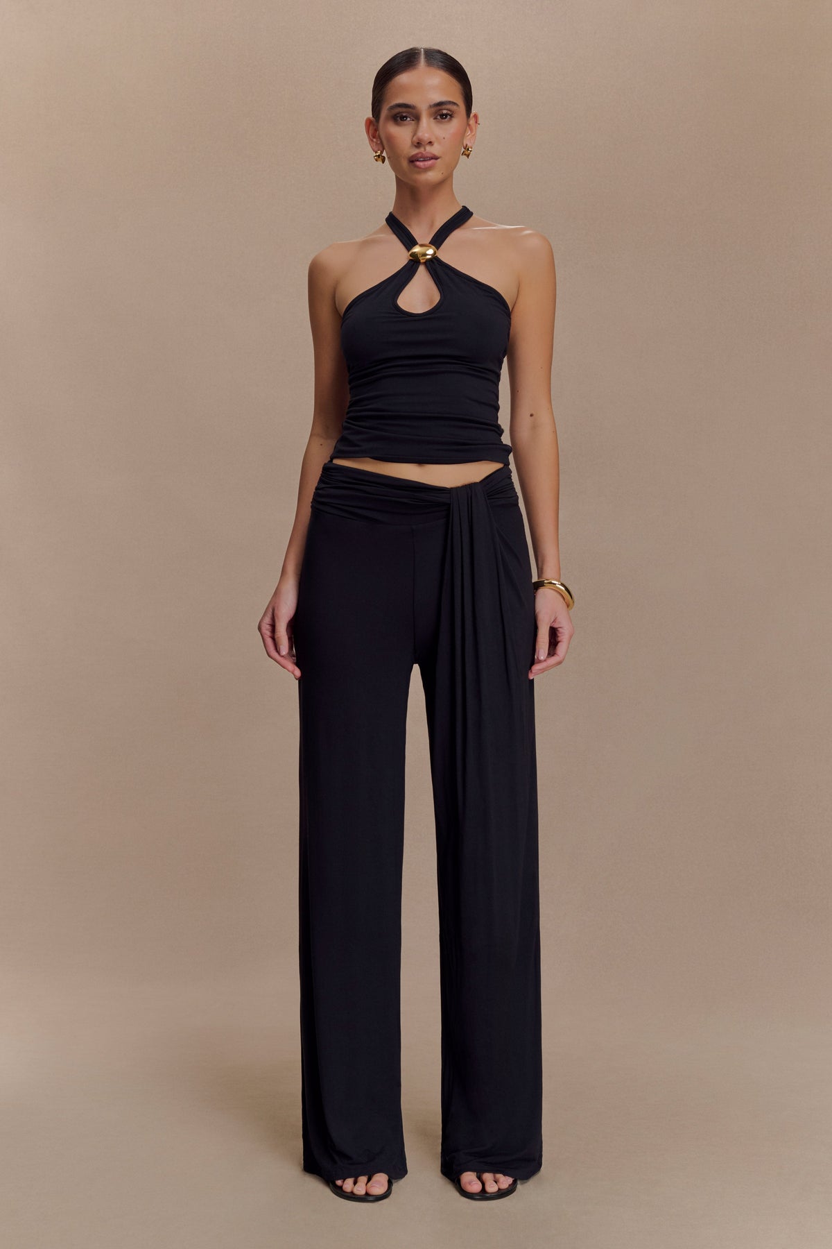 Ramona Modal Tank Top With Hardware - Black #5