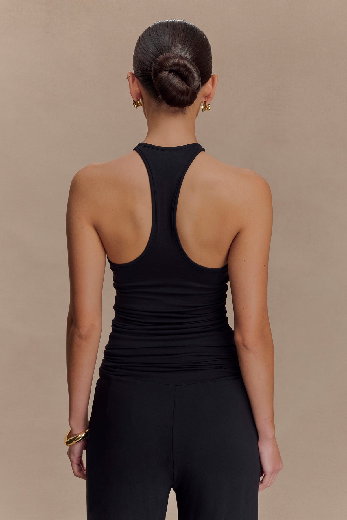 Ramona Modal Tank Top With Hardware - Black #2