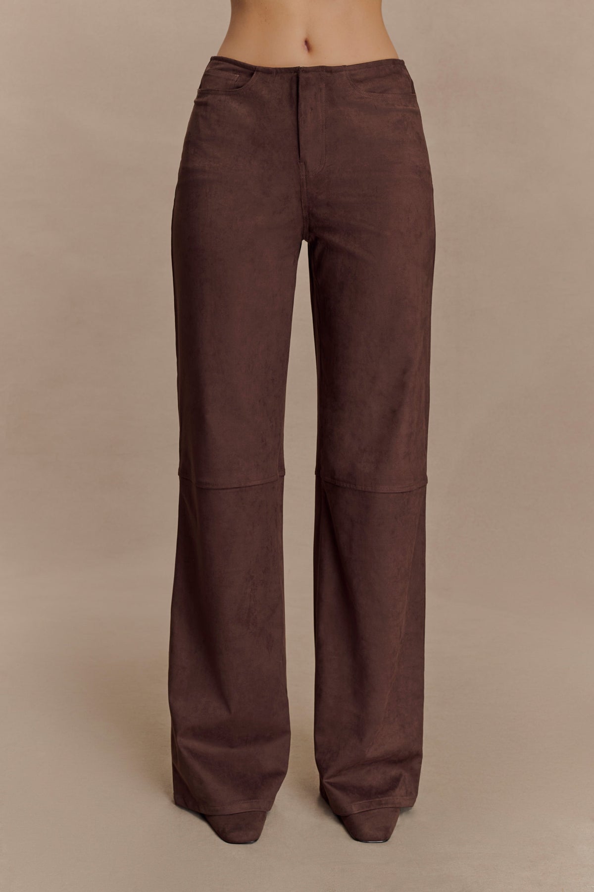 Logan Faux Suede Pants - Dark Chocolate #6