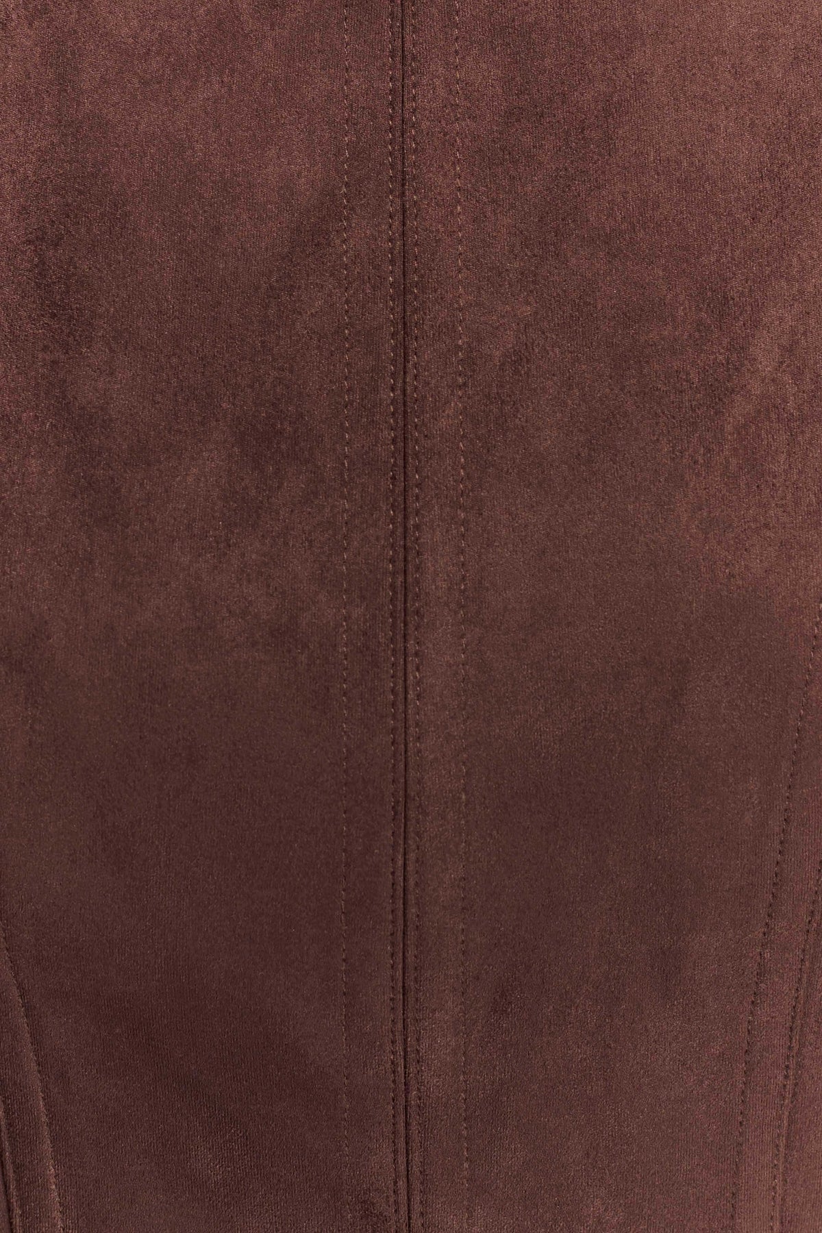 Logan Faux Suede Halter Top - Dark Chocolate #7