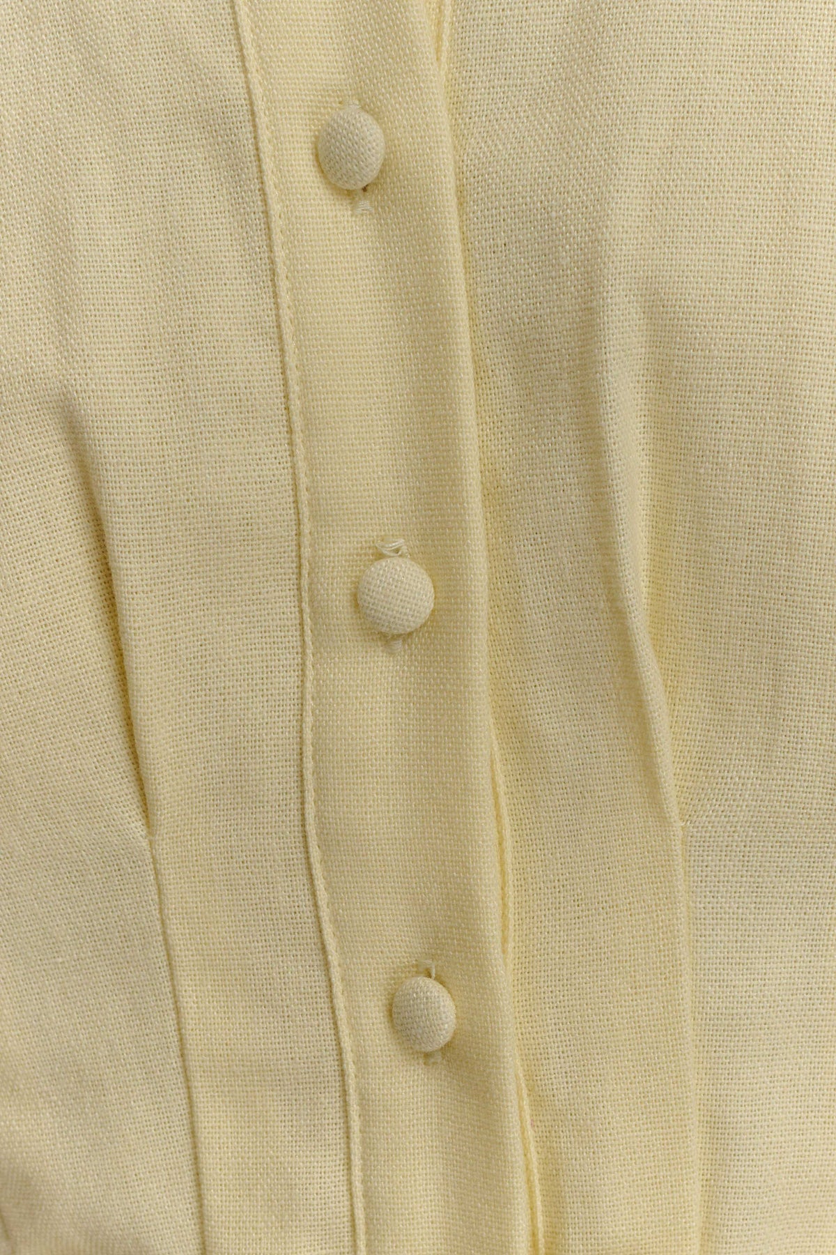 Aysha Buttoned Linen Mini Dress - Lemon #6