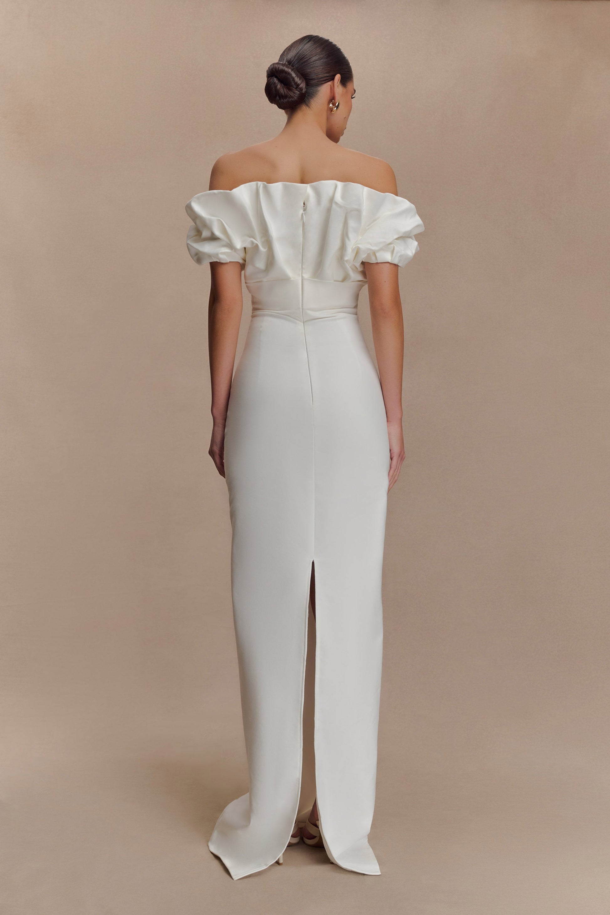 Sariya Sculptural Maxi Dress - White #2