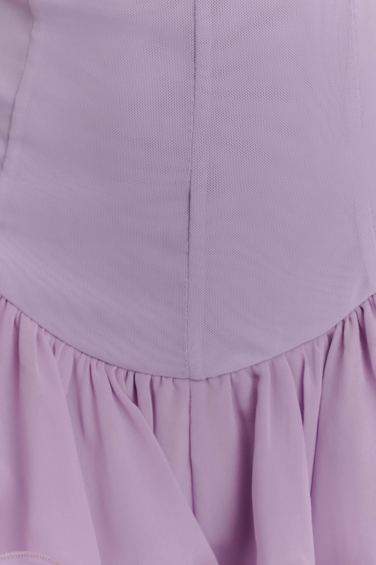 Calantha Ruffle Mesh Mini Dress - Lilac