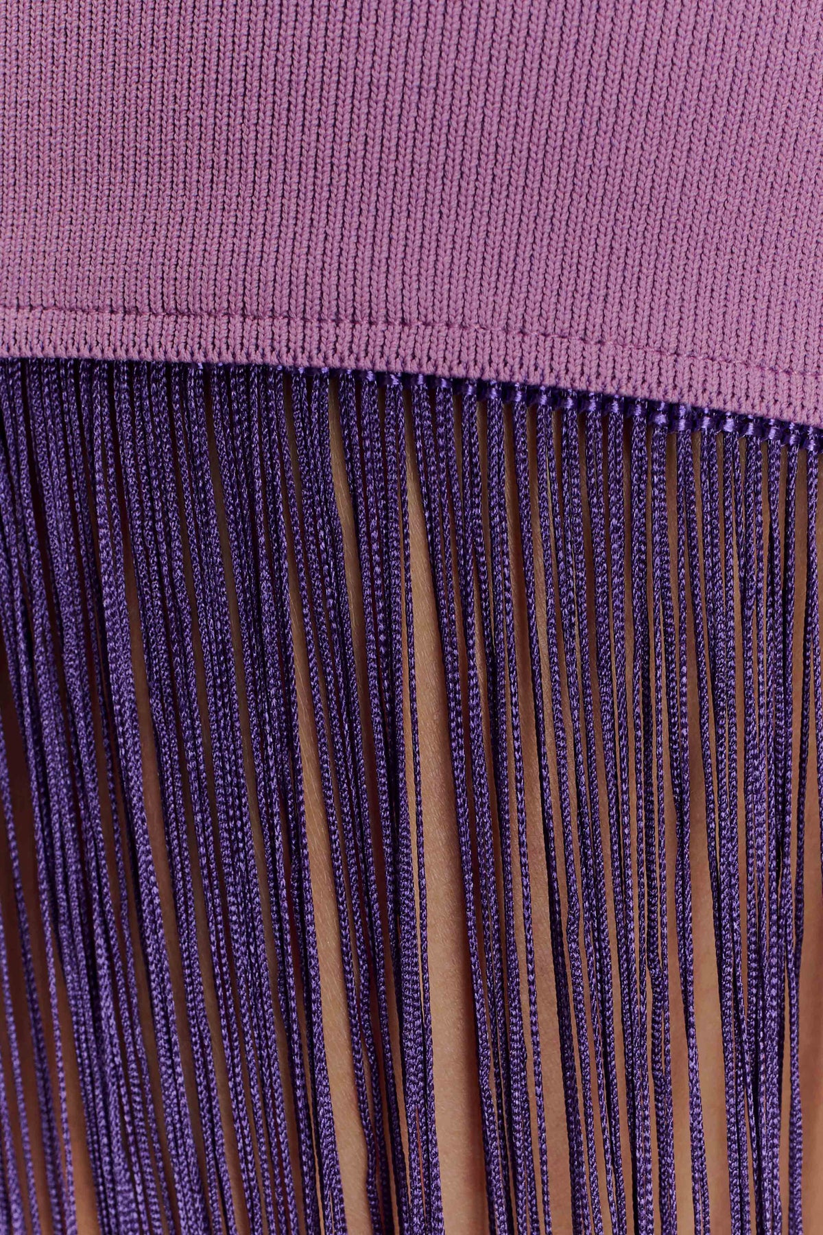 Koah Fringe Bandage Knit Maxi Dress - Purple #8