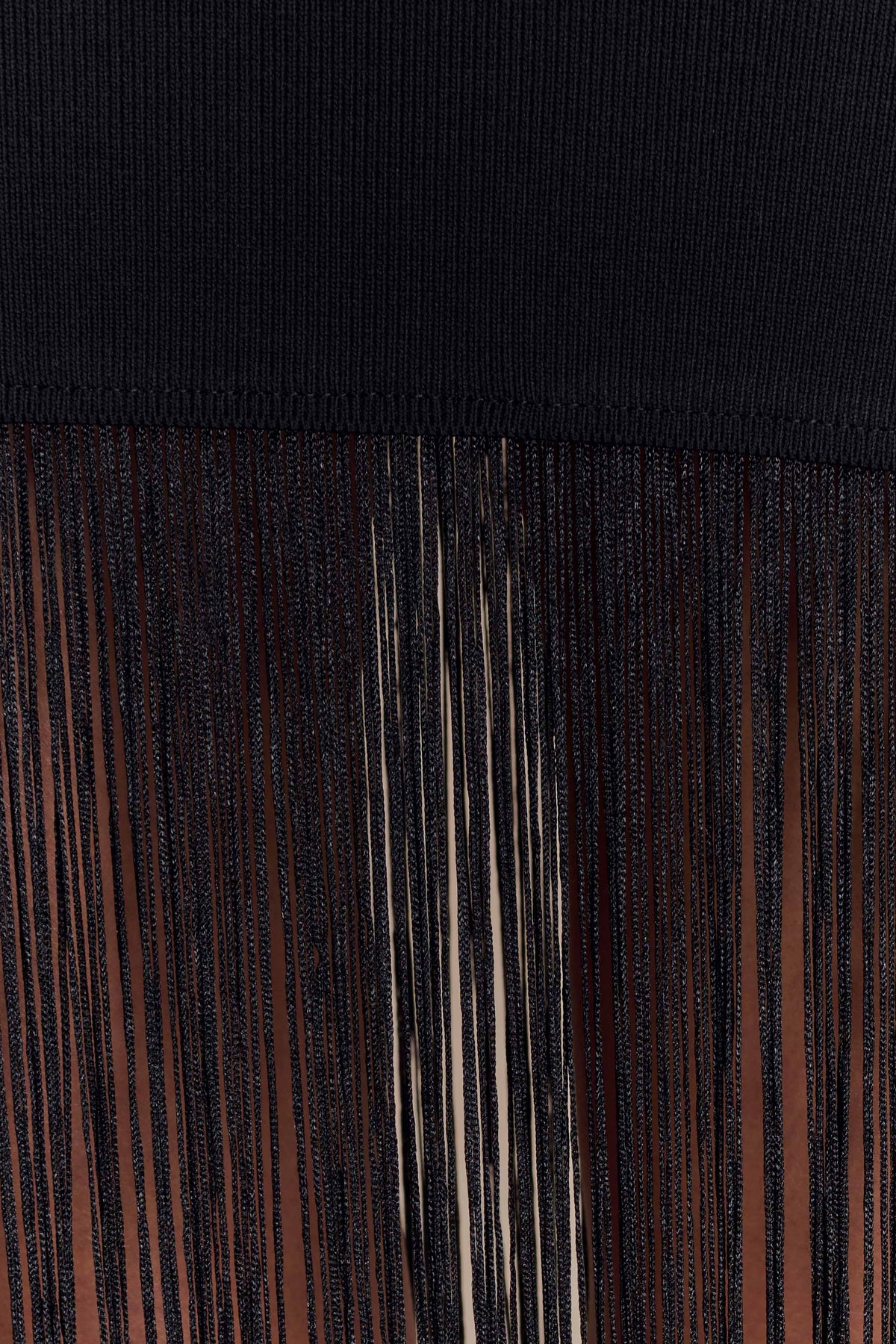 Koah Fringe Bandage Knit Maxi Dress - Black #6