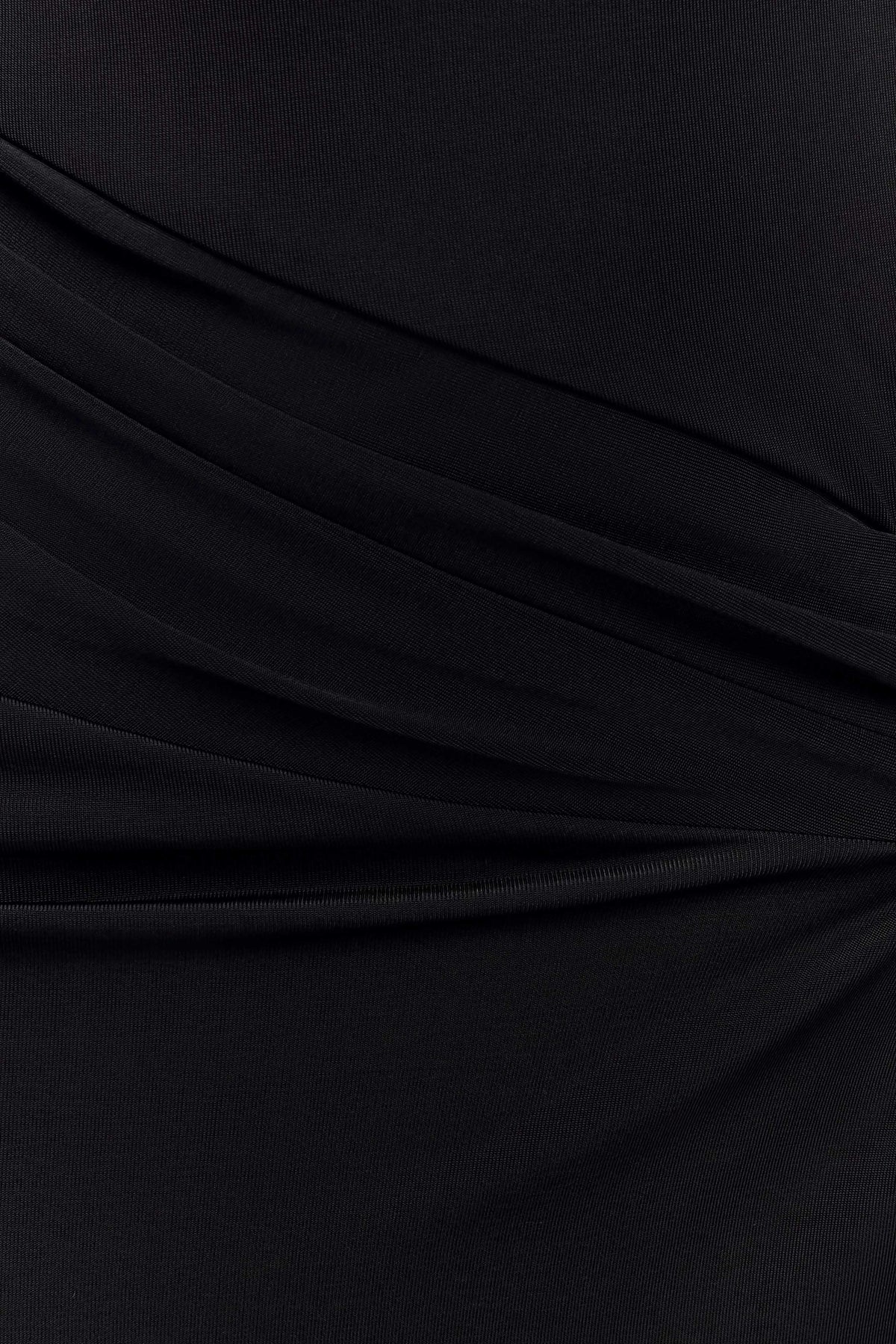 Deanna Long Sleeve Gathered Maxi Dress - Black #4