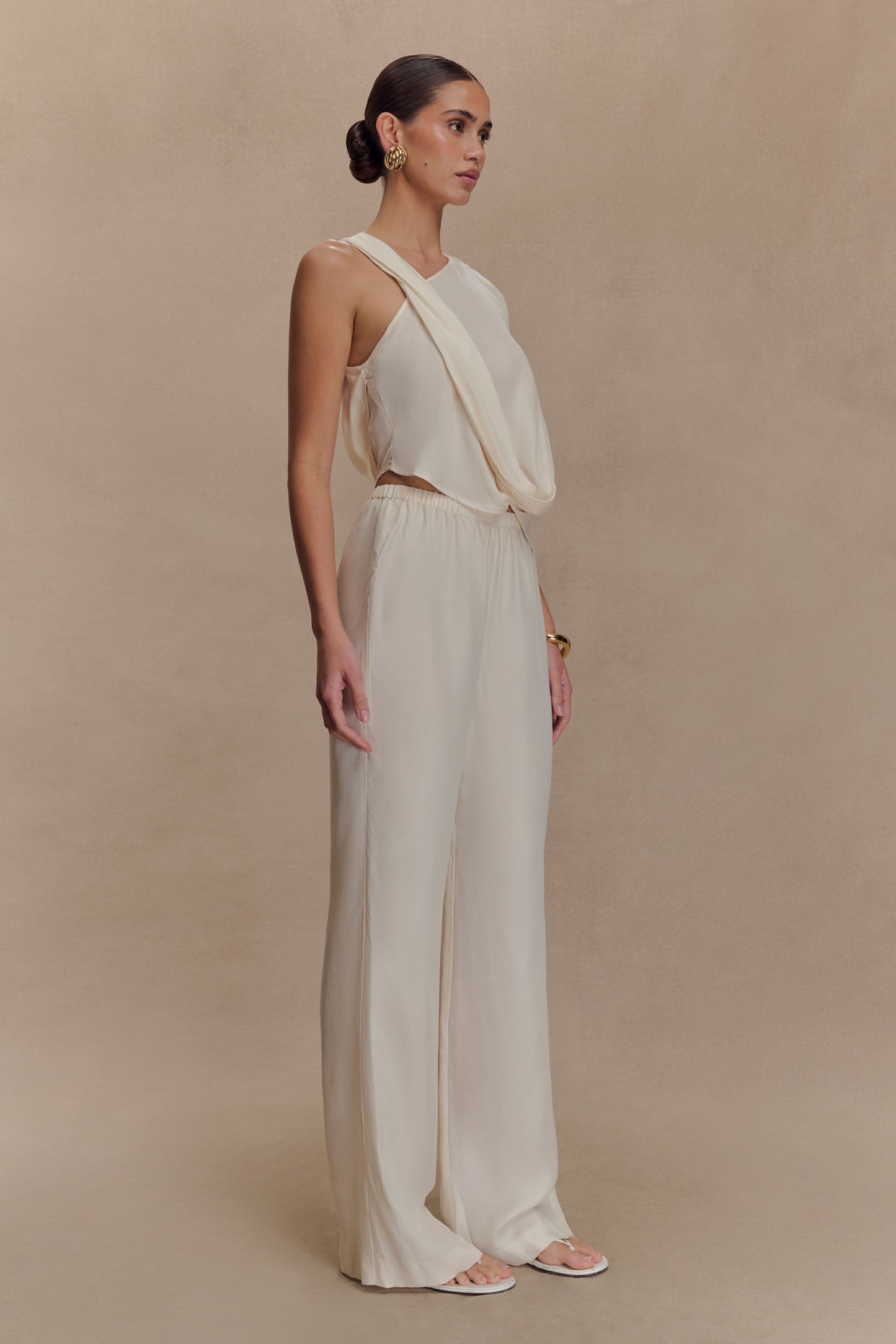 Violeta Straight Leg Pant - Ivory