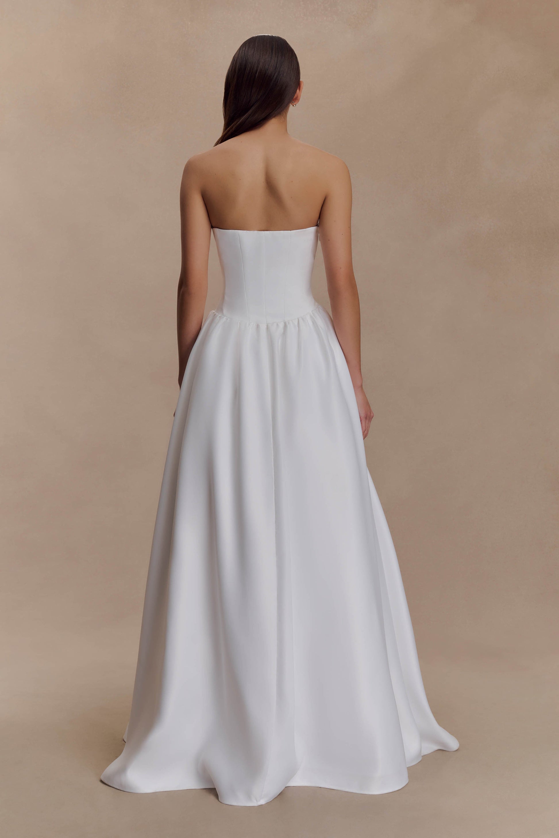 Elizabeth Strapless Corset Maxi Dress - White #4