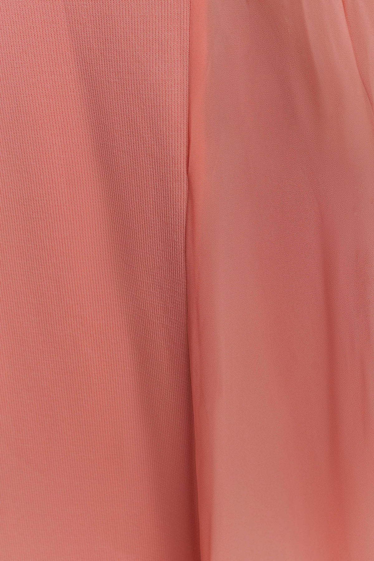 Soleil Knit And Mesh Halter Maxi Dress - Coral