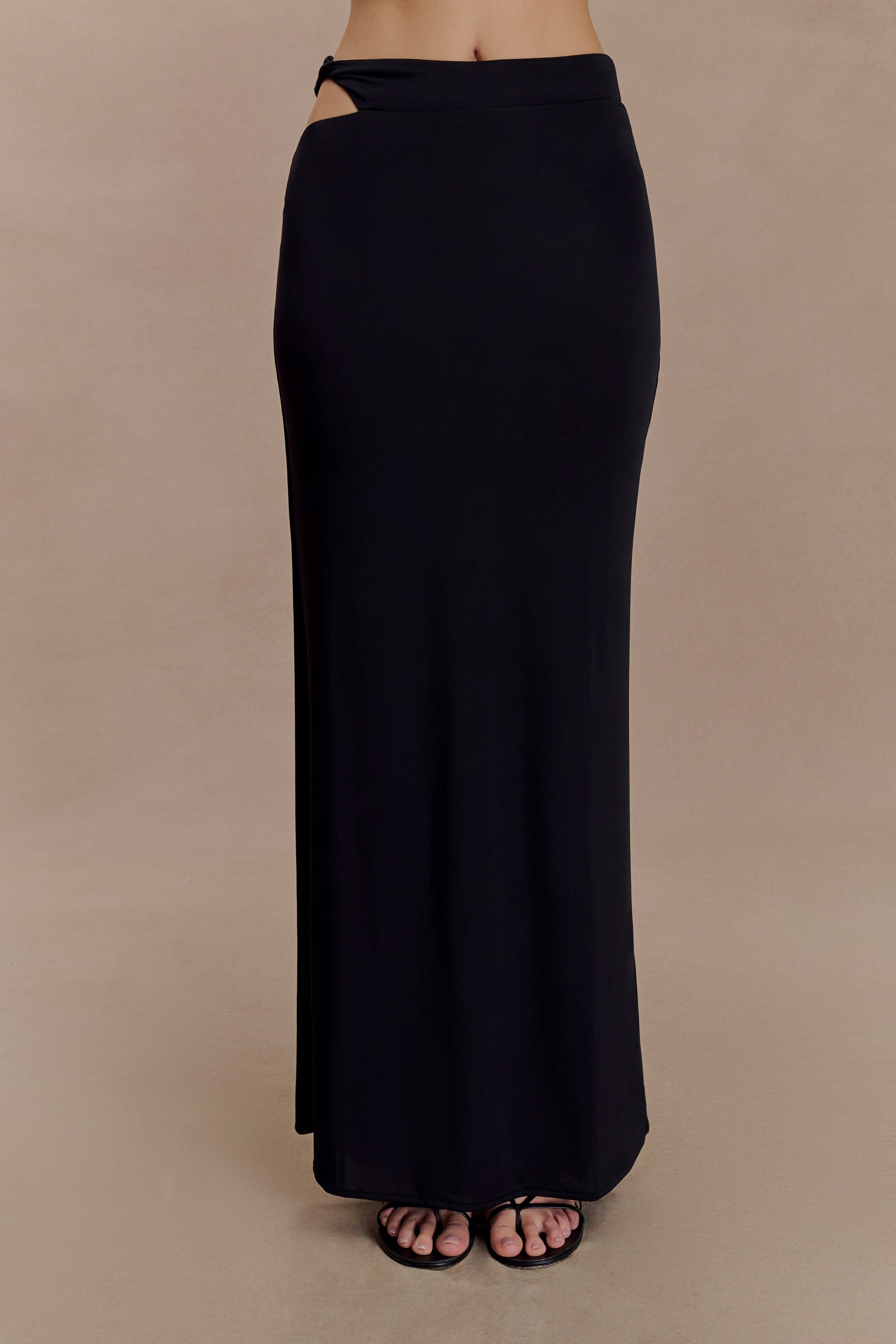 Haven Slinky Twist Midi Skirt - Black #8