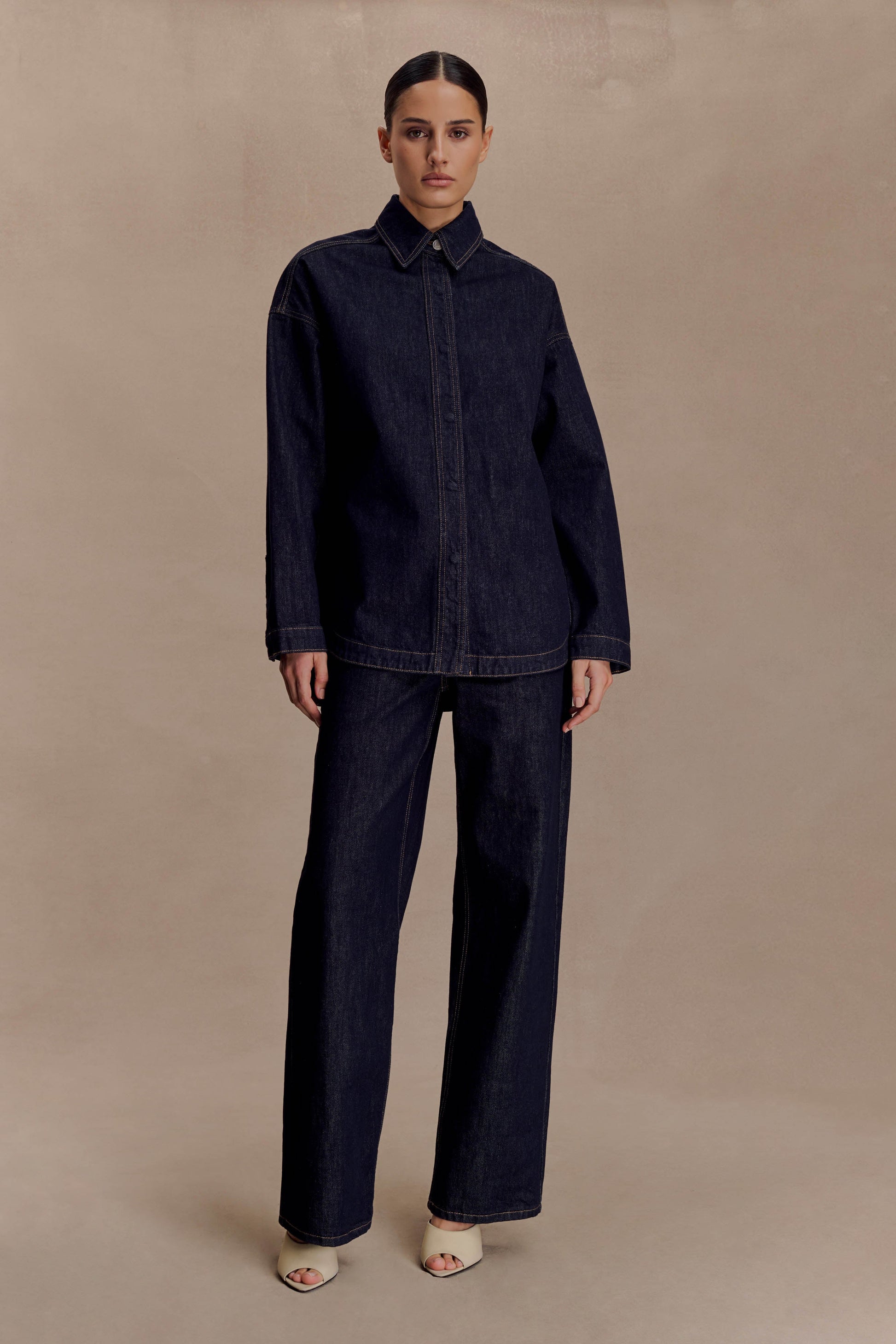 Lioda Oversized Denim Shirt - Washed Indigo Blue #2