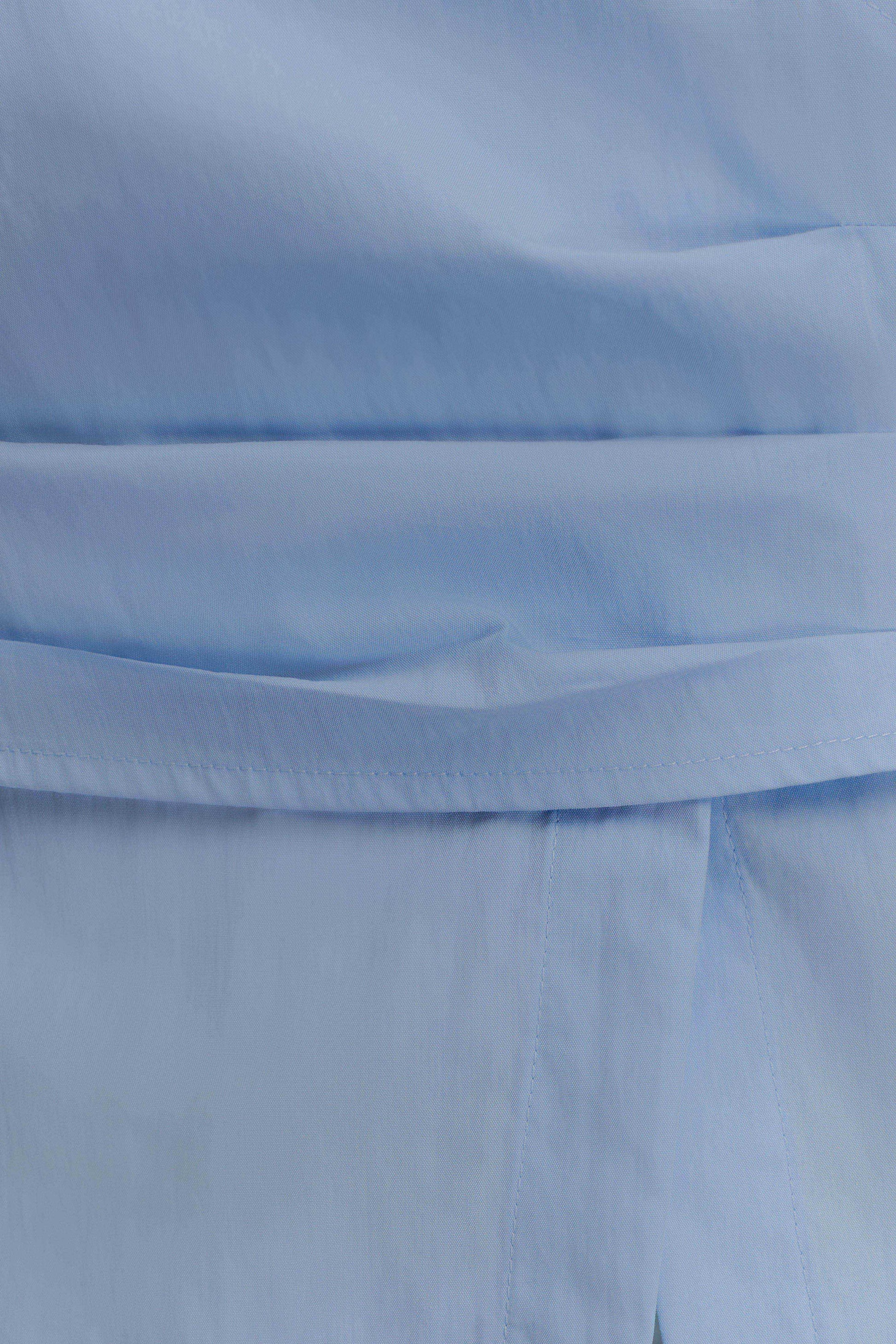 Eugenia Wrap Cotton Shirt - Blue #7