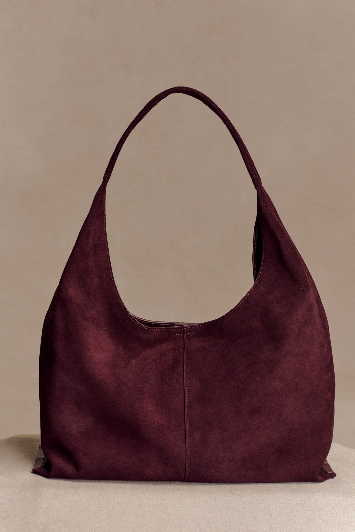 Hazel Slouchy Suede Bag - Burgundy #2