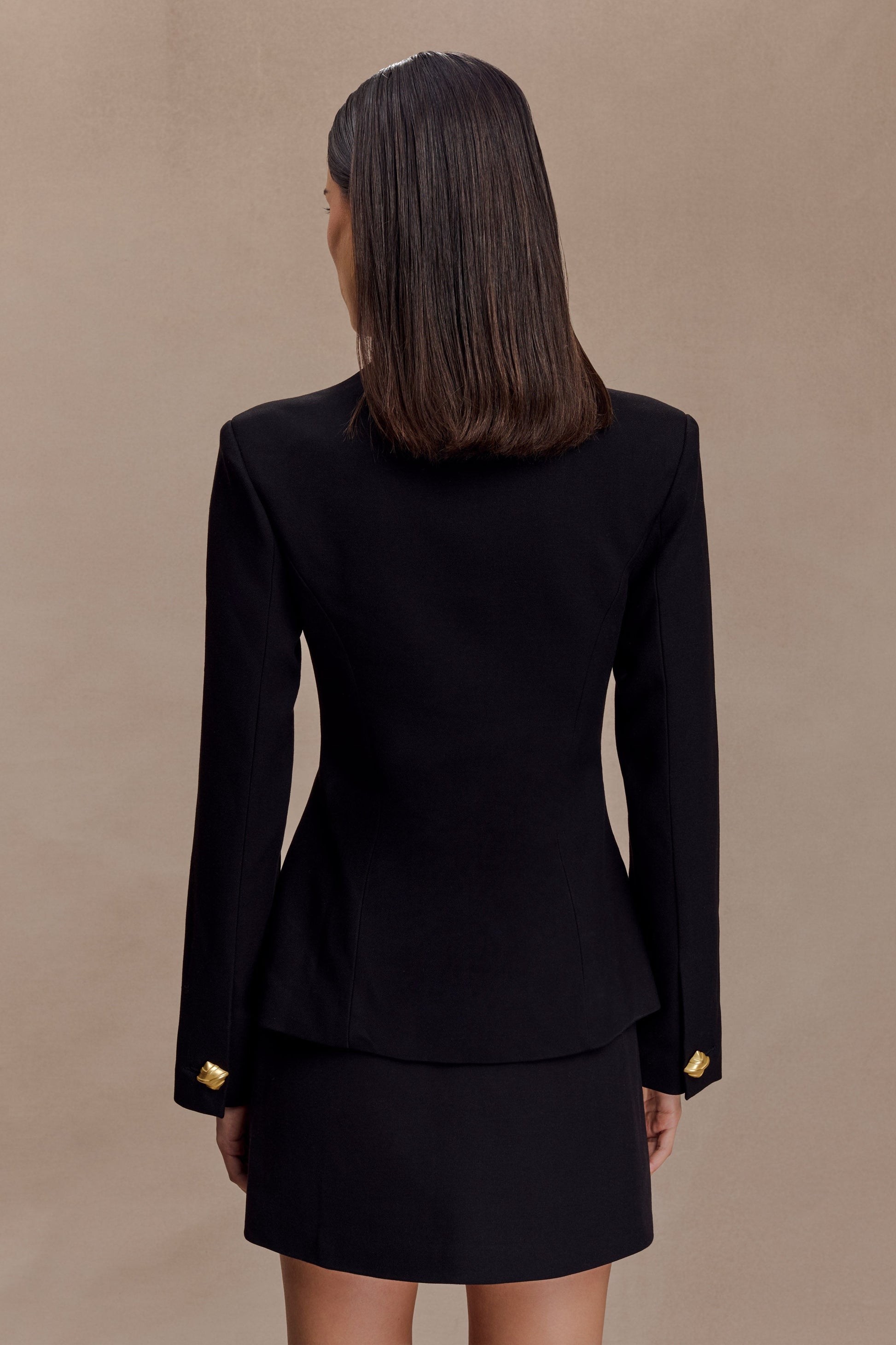 Christel Suiting Fitted Blazer - Black #2