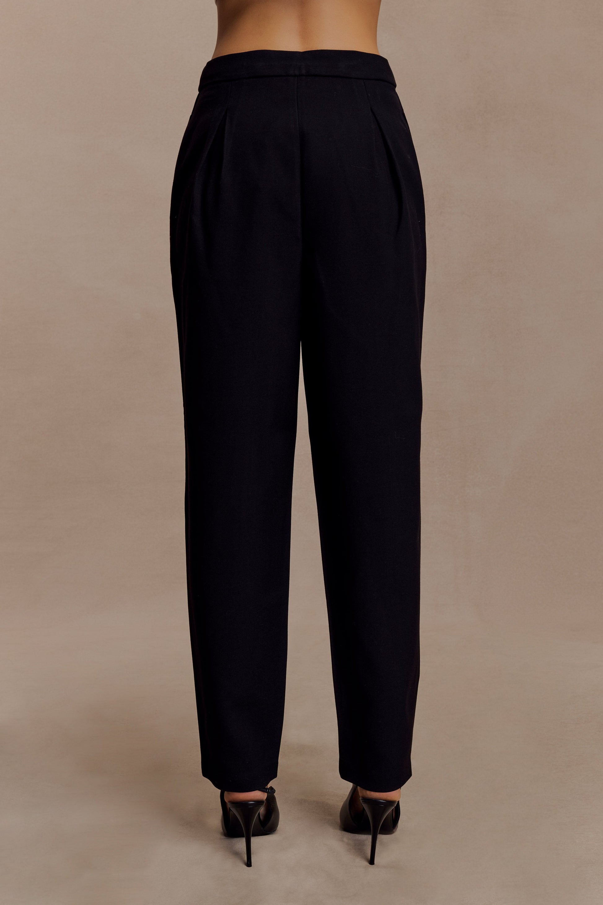 Olie Barrel Leg Suiting Pants - Black #6