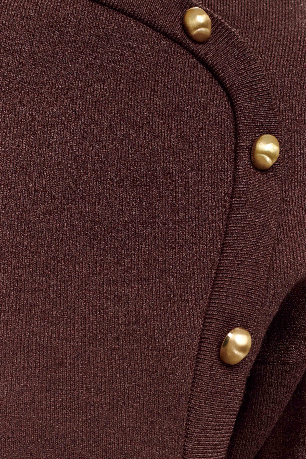 Mertyle Aysmetrical Knit Jumper - Deep Chocolate #7