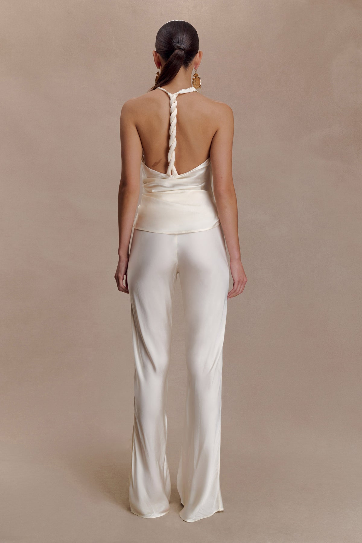 Bianca Satin Pants - Ivory
