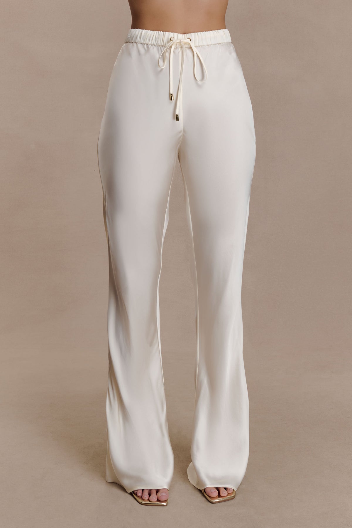 Bianca Satin Pants - Ivory