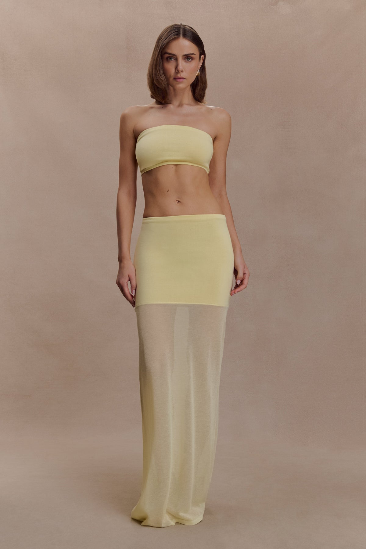 Tanyel Knit Bandeau Top - Lemon #6