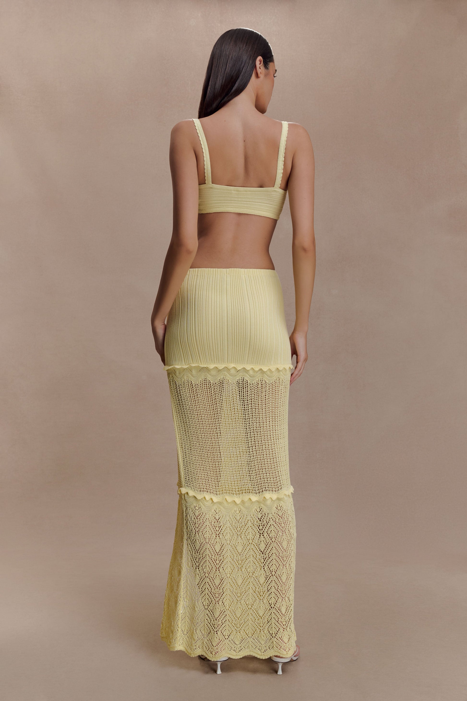 Coleene Pointelle Knit Top - Lemon #5
