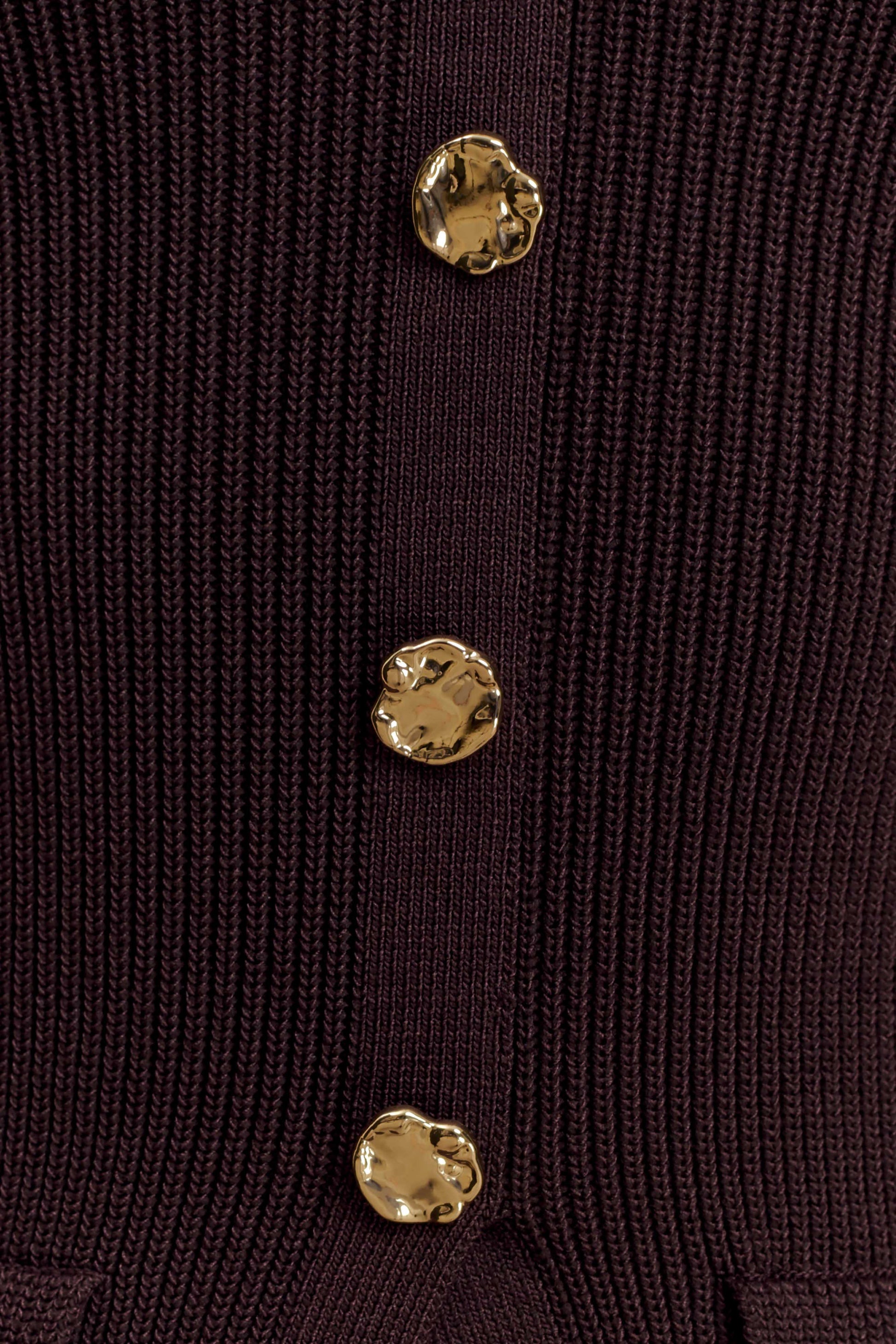 Suzie Ribbed Long Sleeve Longline Top - Chocolate #7