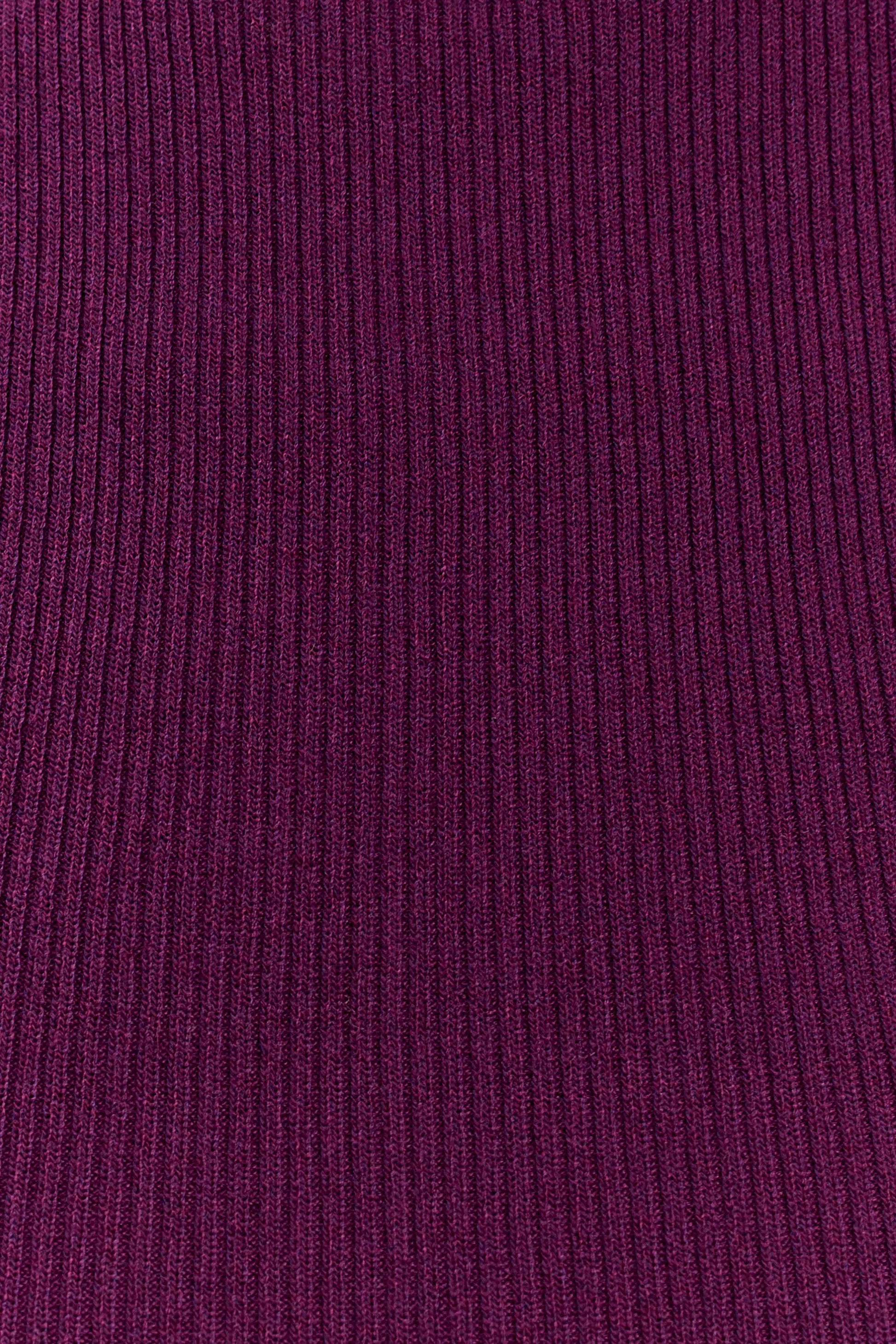 Diya Ribbed High Waisted Pants With Wire Hem - Plum #6