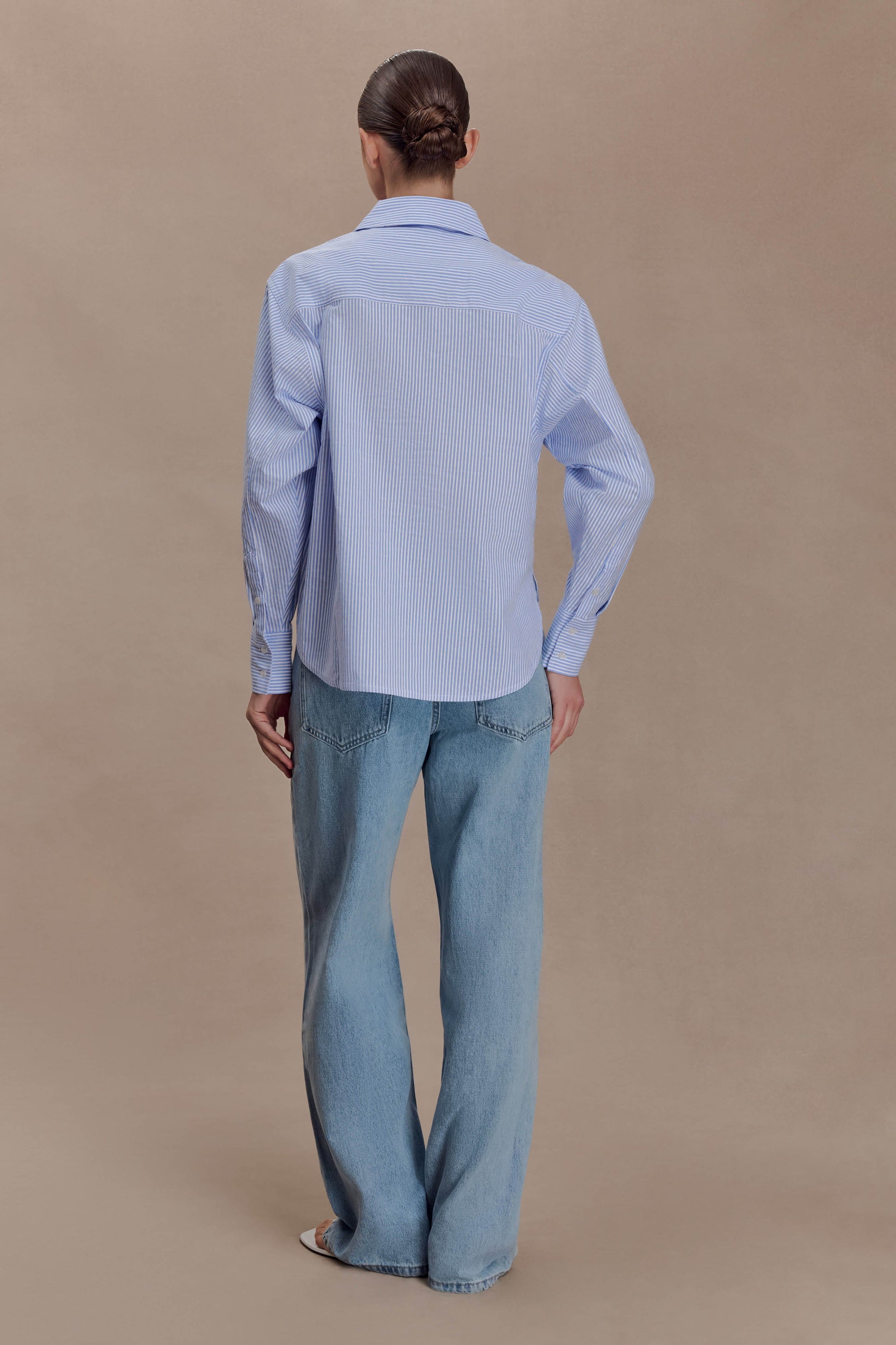 Hansen Oversized Shirt - Blue Pinstripe #2
