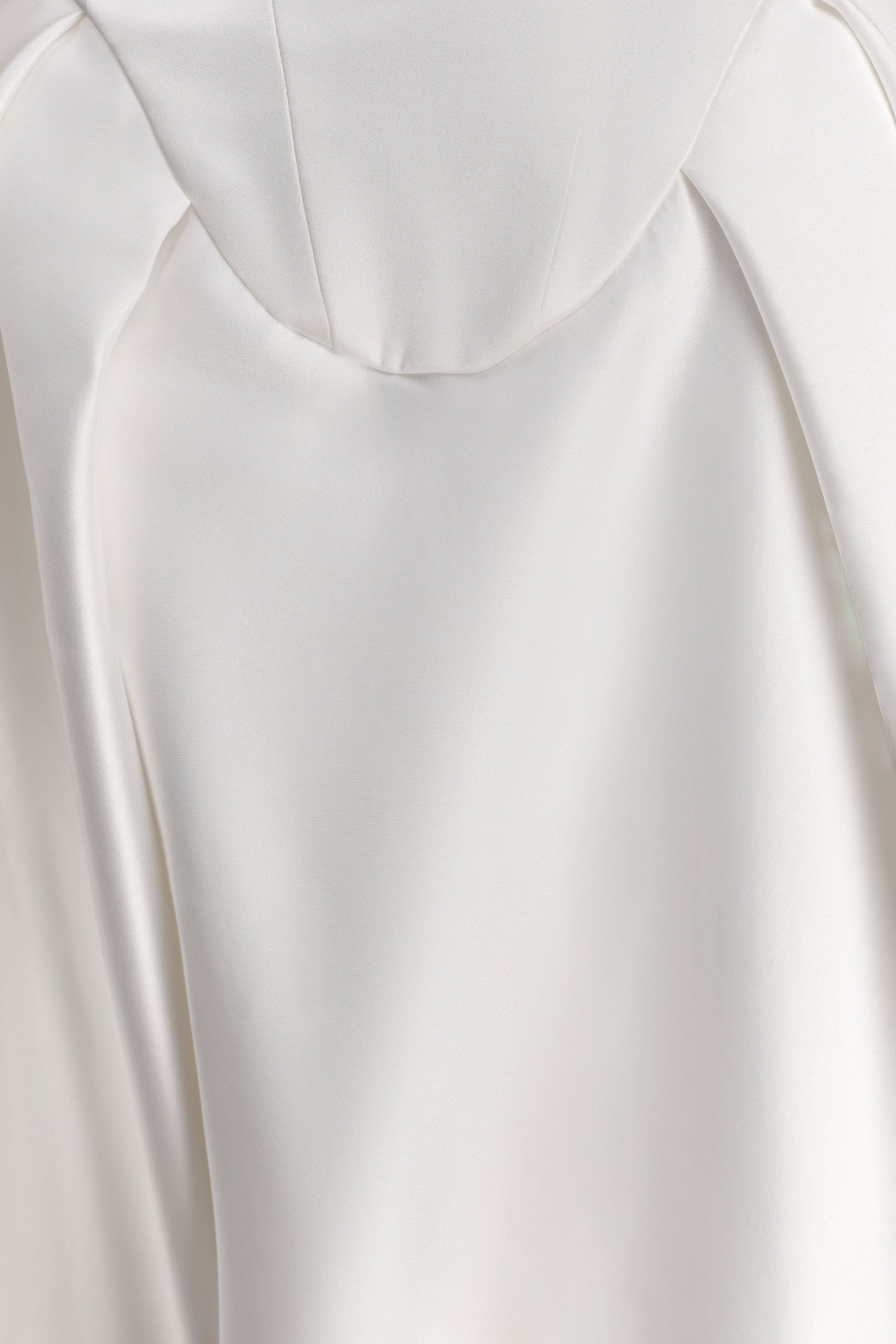 Willow Off Shoulder Satin Maxi Gown - White #11